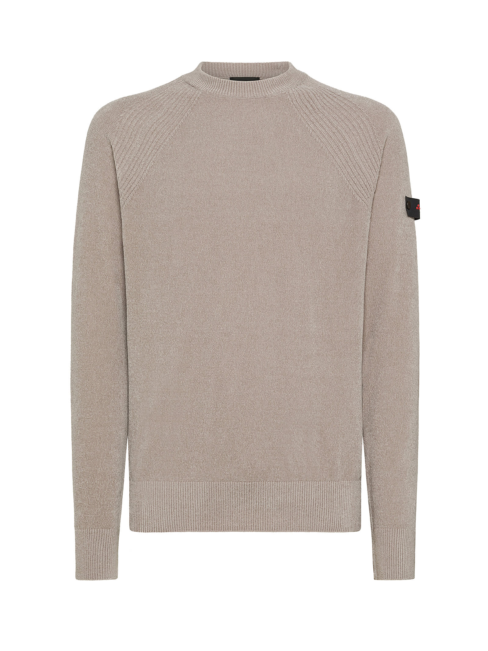 Shop Peuterey Ice Crewneck Sweater With Side Logo In Ghiaccio