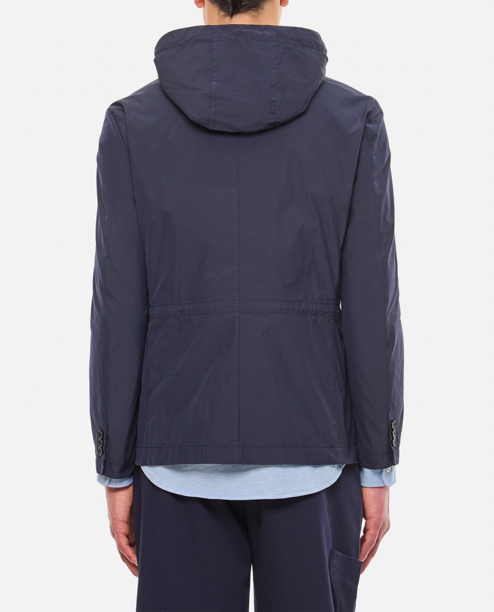 Shop Fay Hooded Urban Jacket In Blue