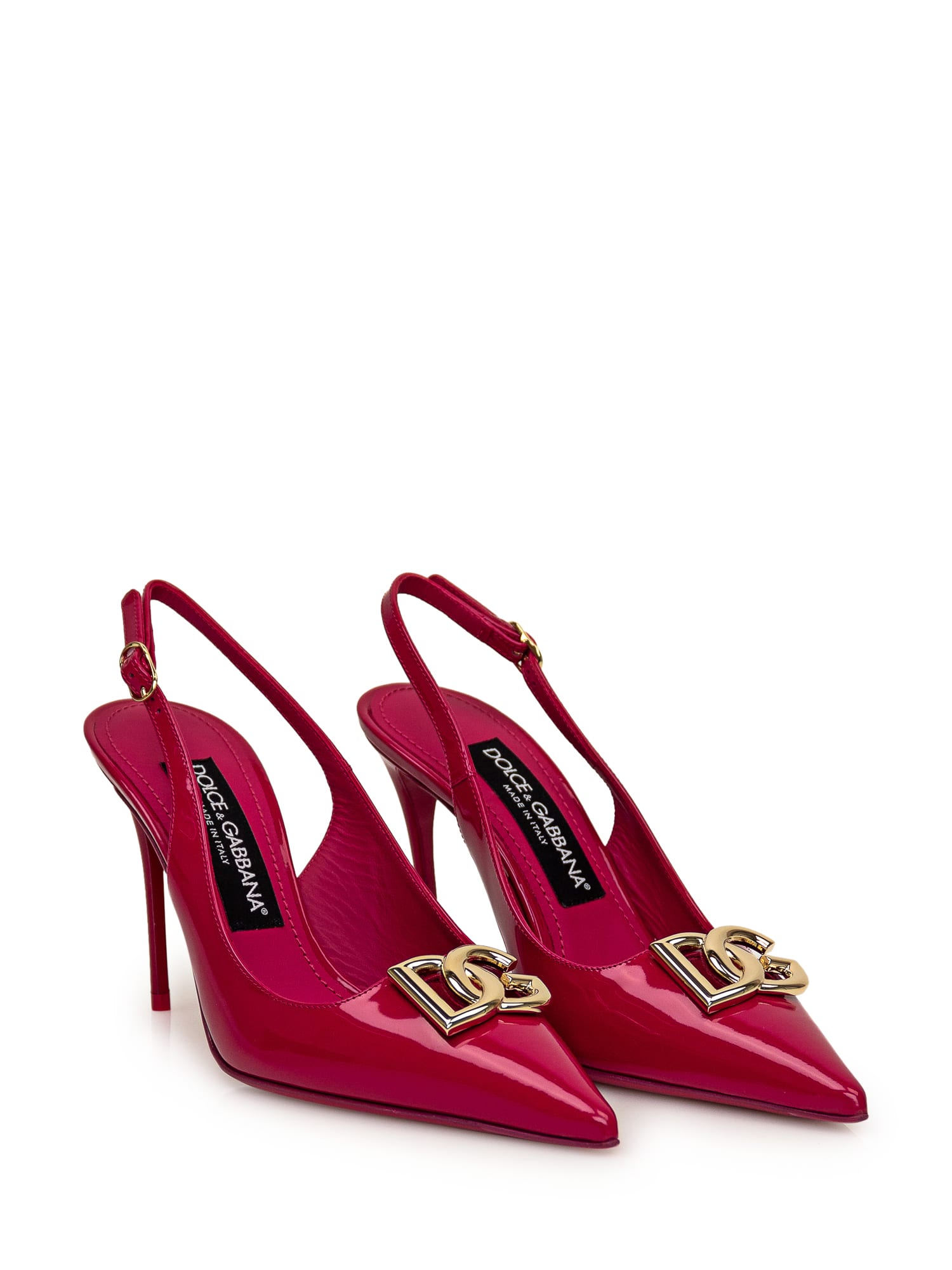 Shop Dolce & Gabbana Sling Back Pump In Ciclamino