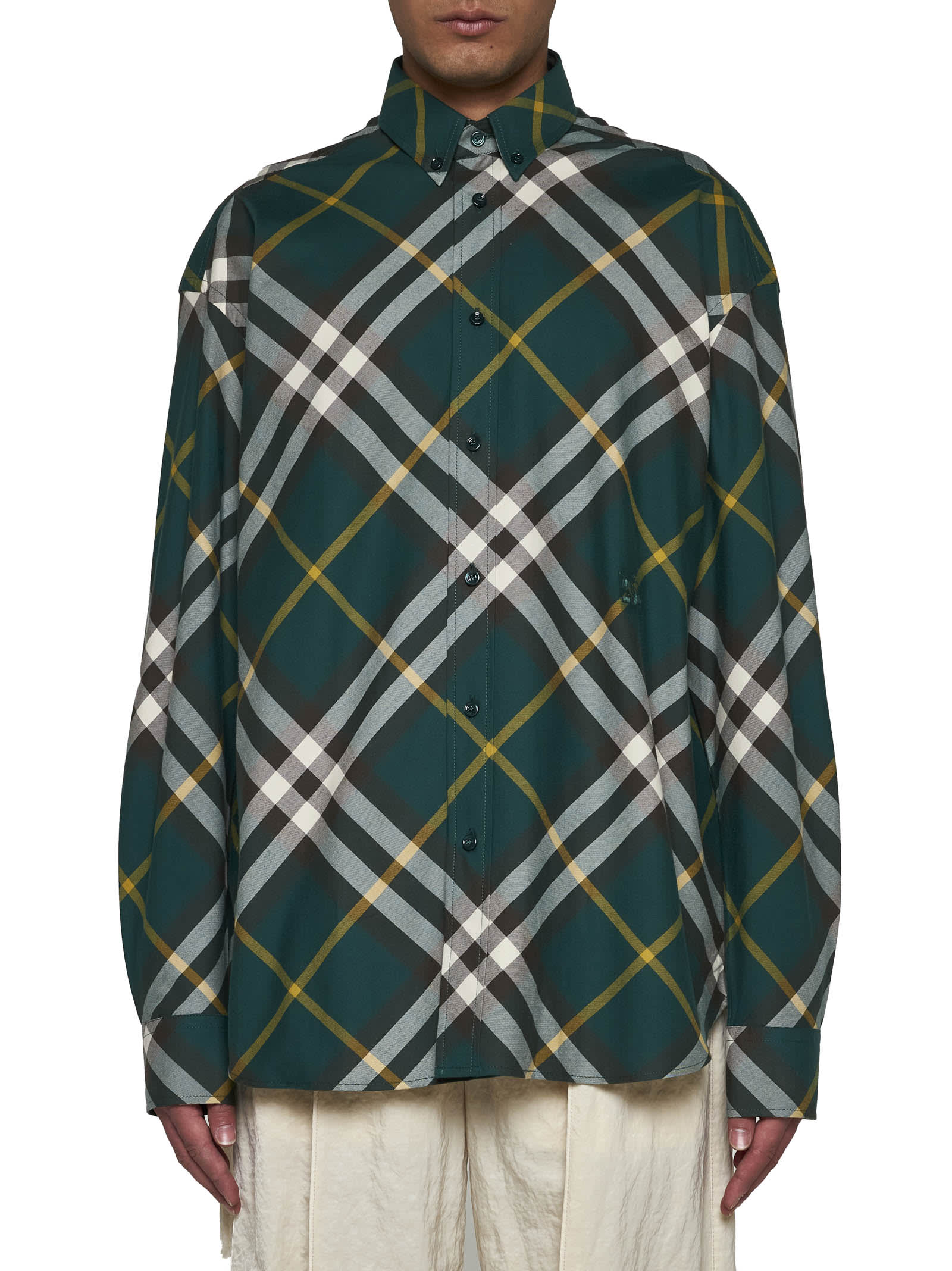 Shop Burberry Shirt In Ivy Ip Check