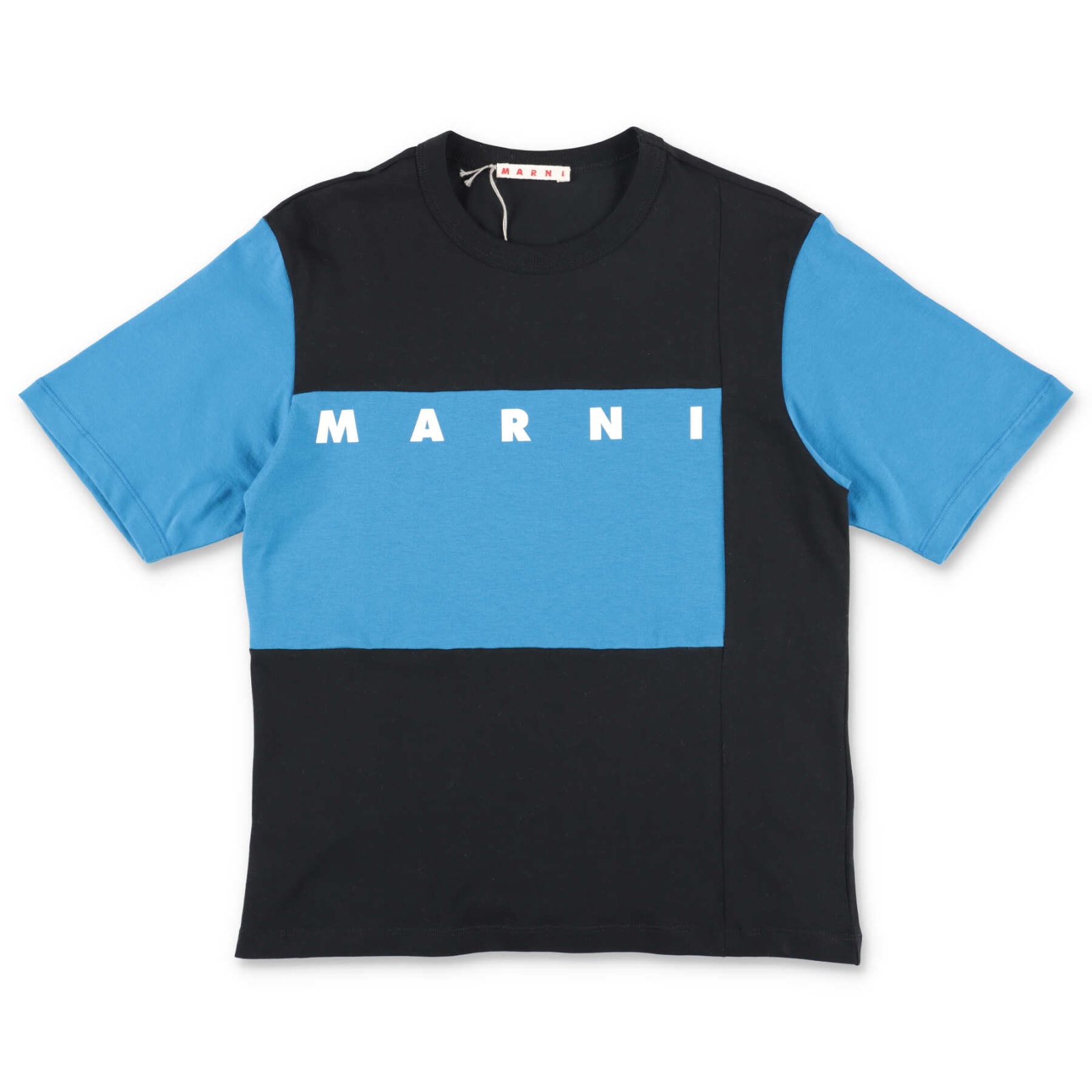 Marni T-shirt Color Block In Jersey Di Cotone