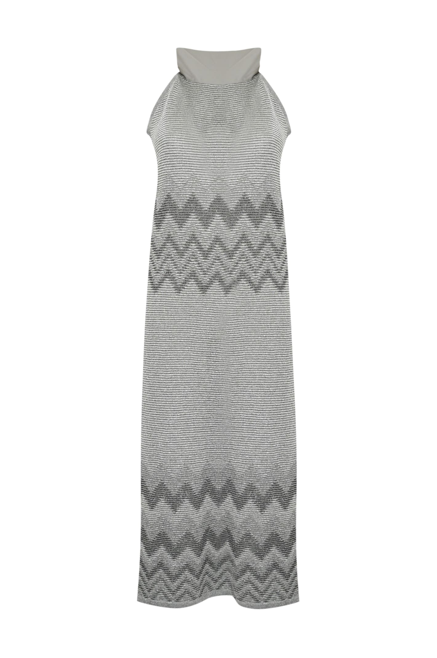 D. Exterior Degrade Dress In Viscose And Lurex With Bow