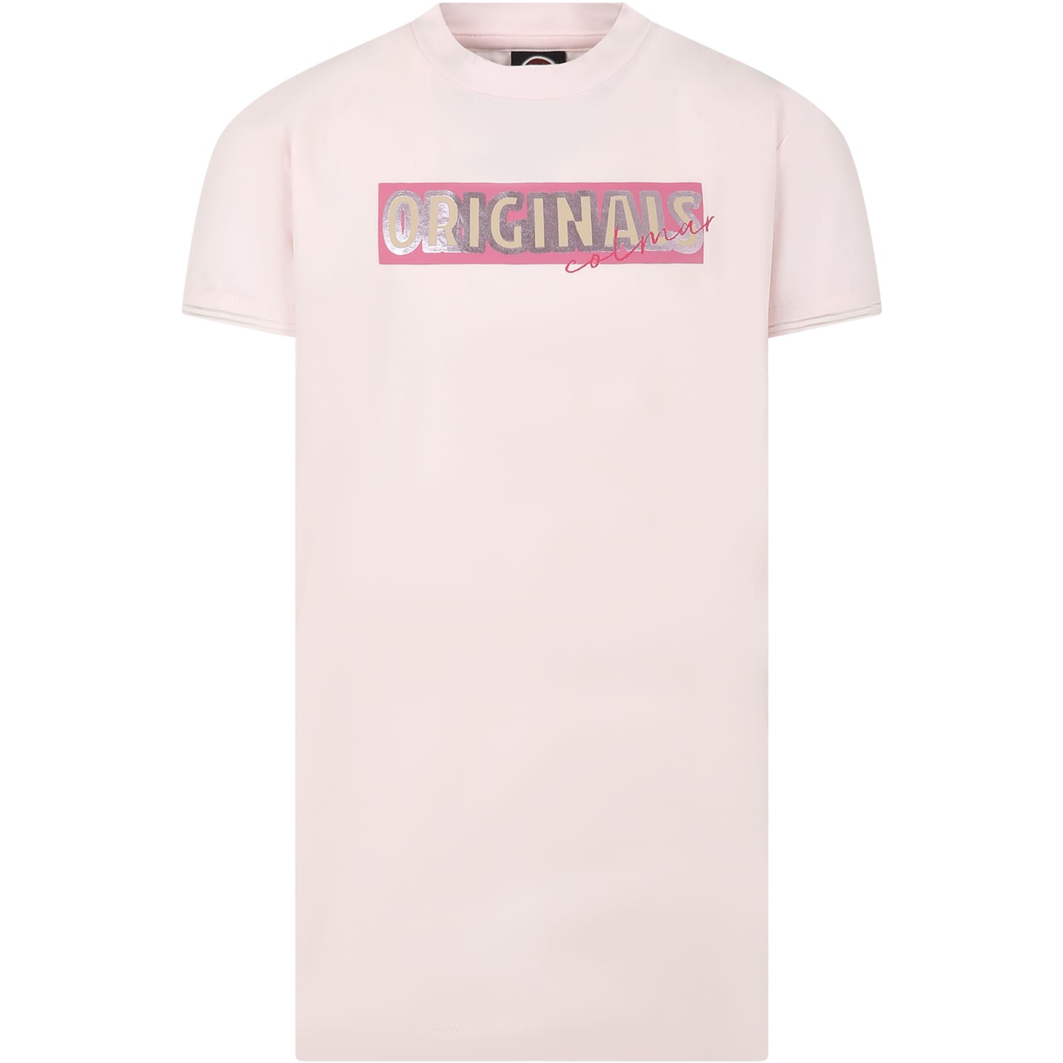 Colmar Kids' Pink Dress For Girl With Logo