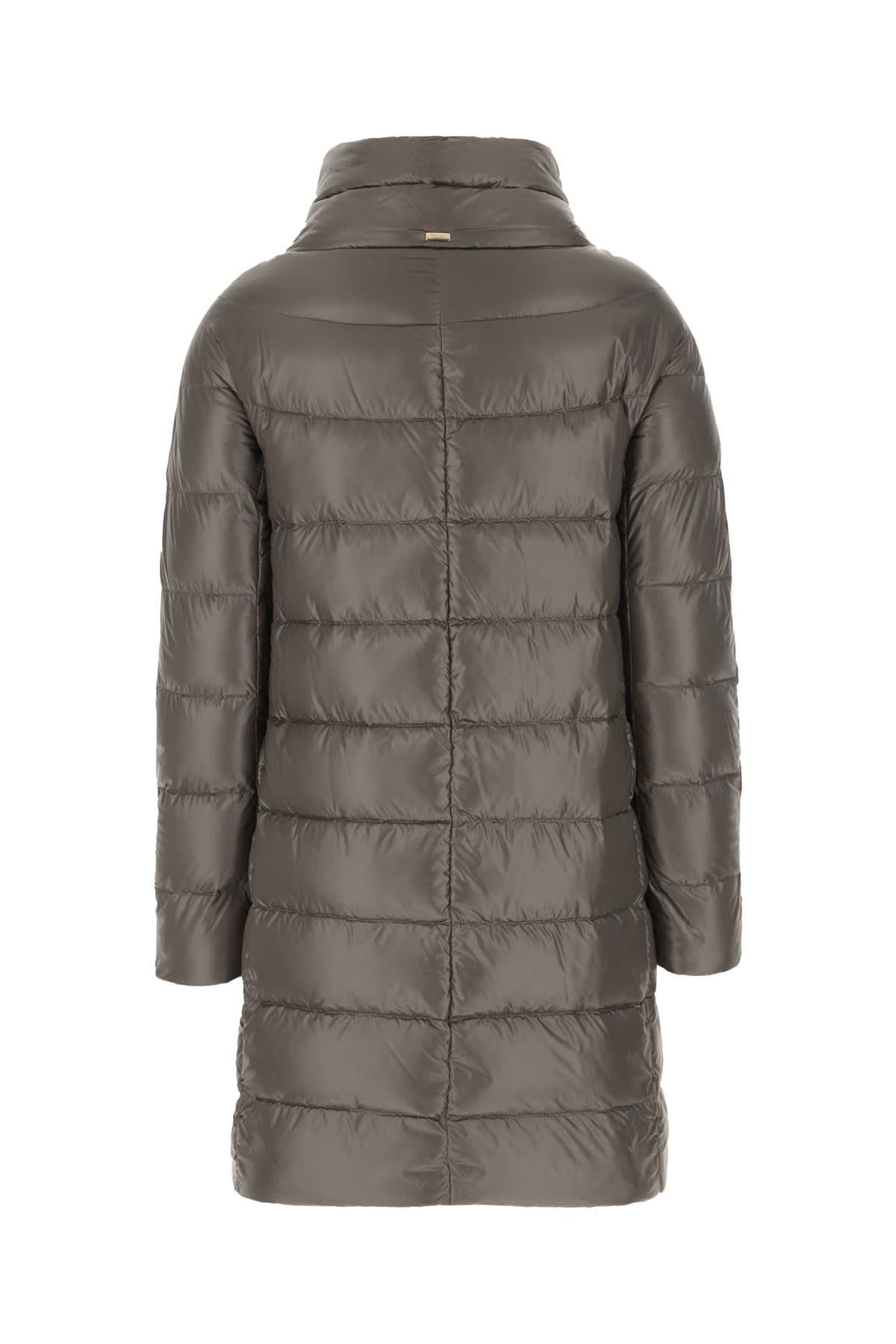 Herno Dove Grey Nylon Down Jacket In Brown
