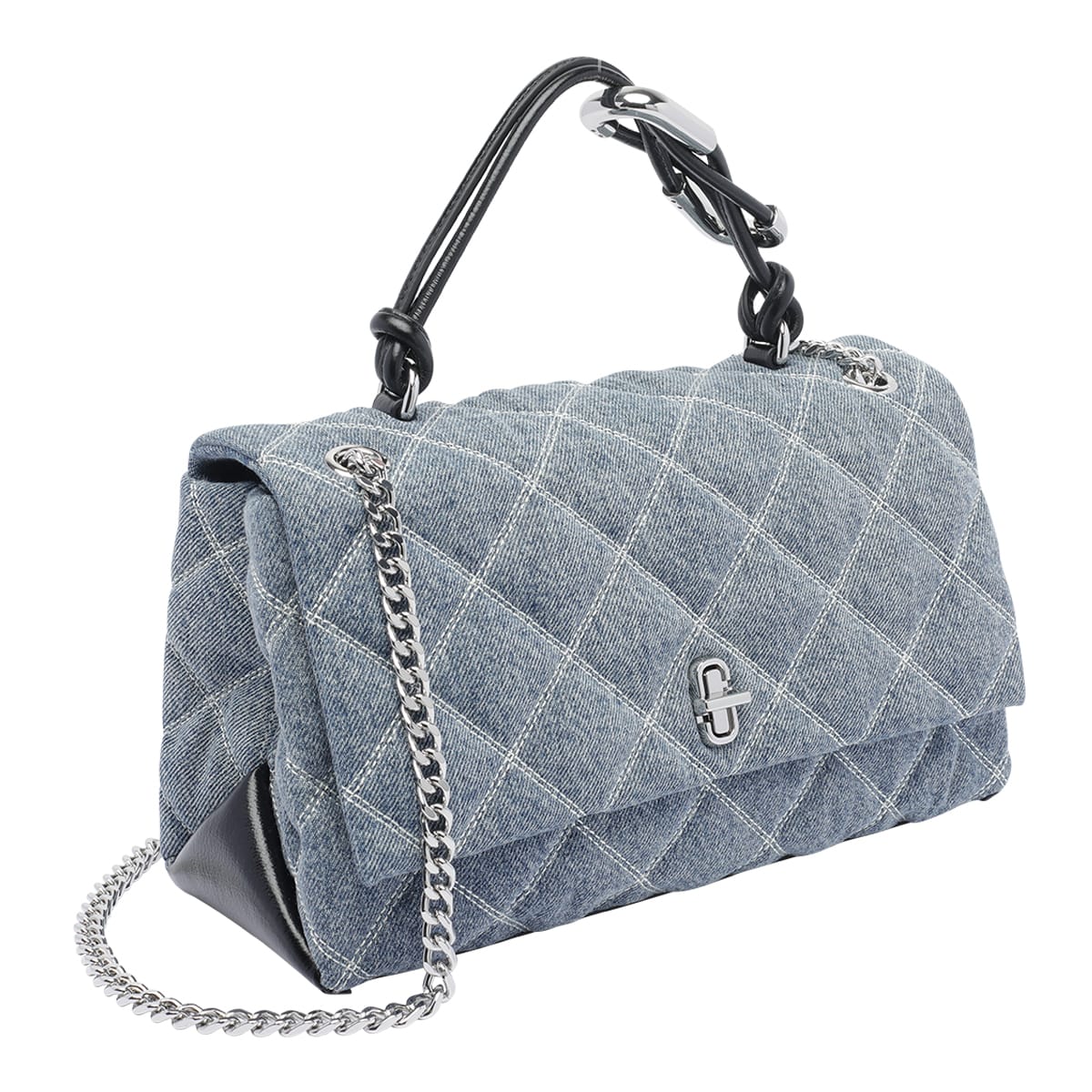Marc Jacobs Ligh Wash Indigo The Dual Chain Shoulder Bag
