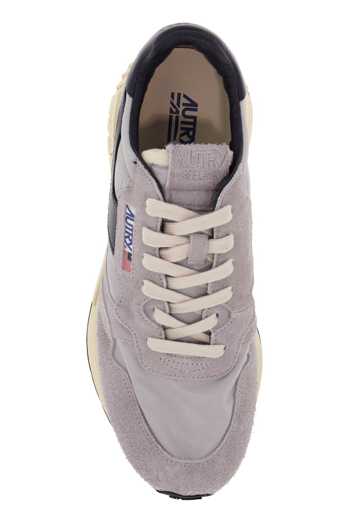 Autry Gray Suede And Nylon Reelwind Low Sneakers And Space