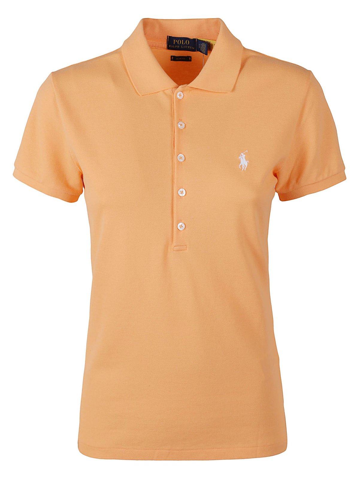 Ralph Lauren Logo-embroidered Short-sleeved Polo Shirt In Key West Orange