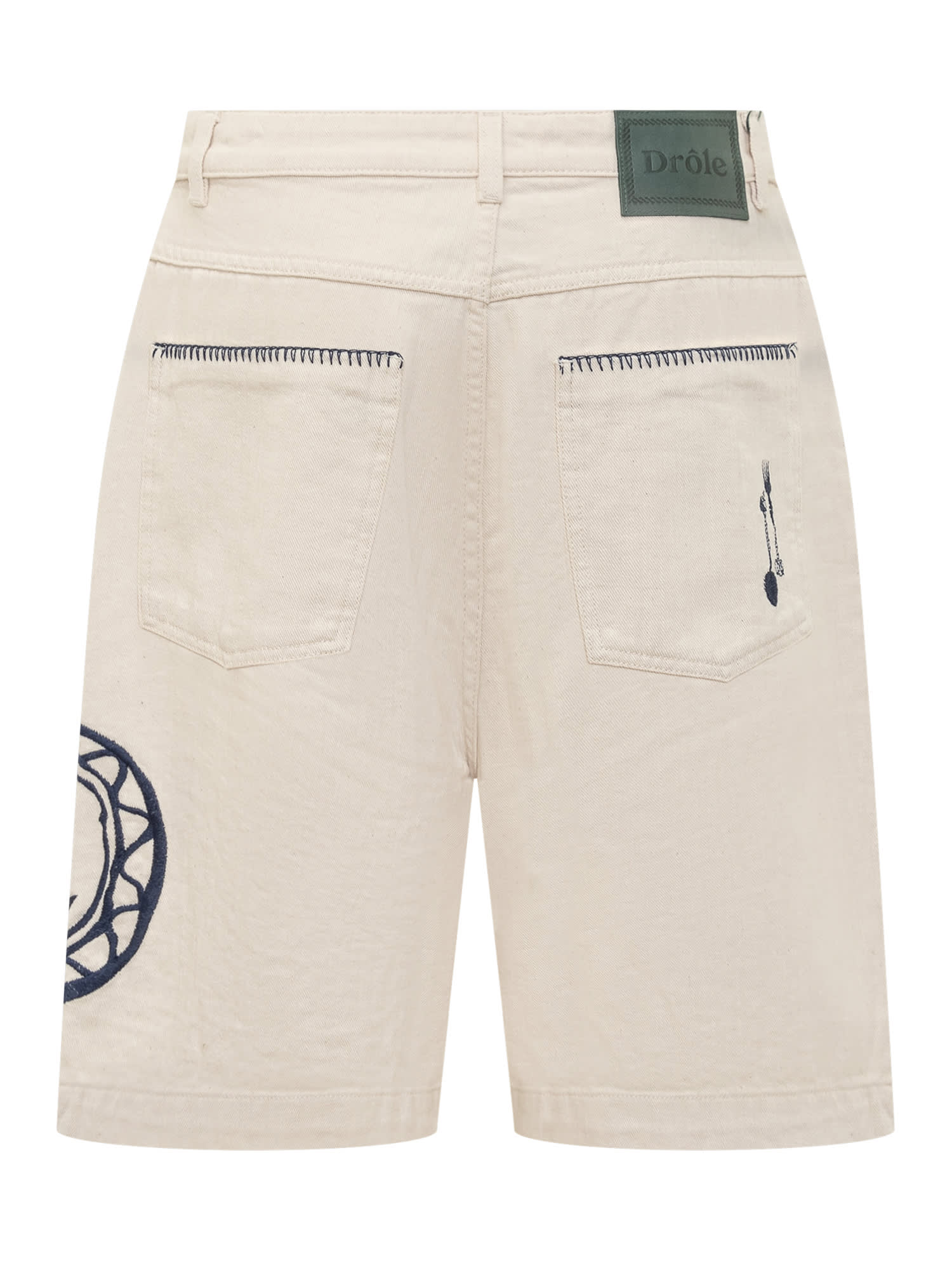 Shop Drôle De Monsieur Le Shorts Art Short In Ecru