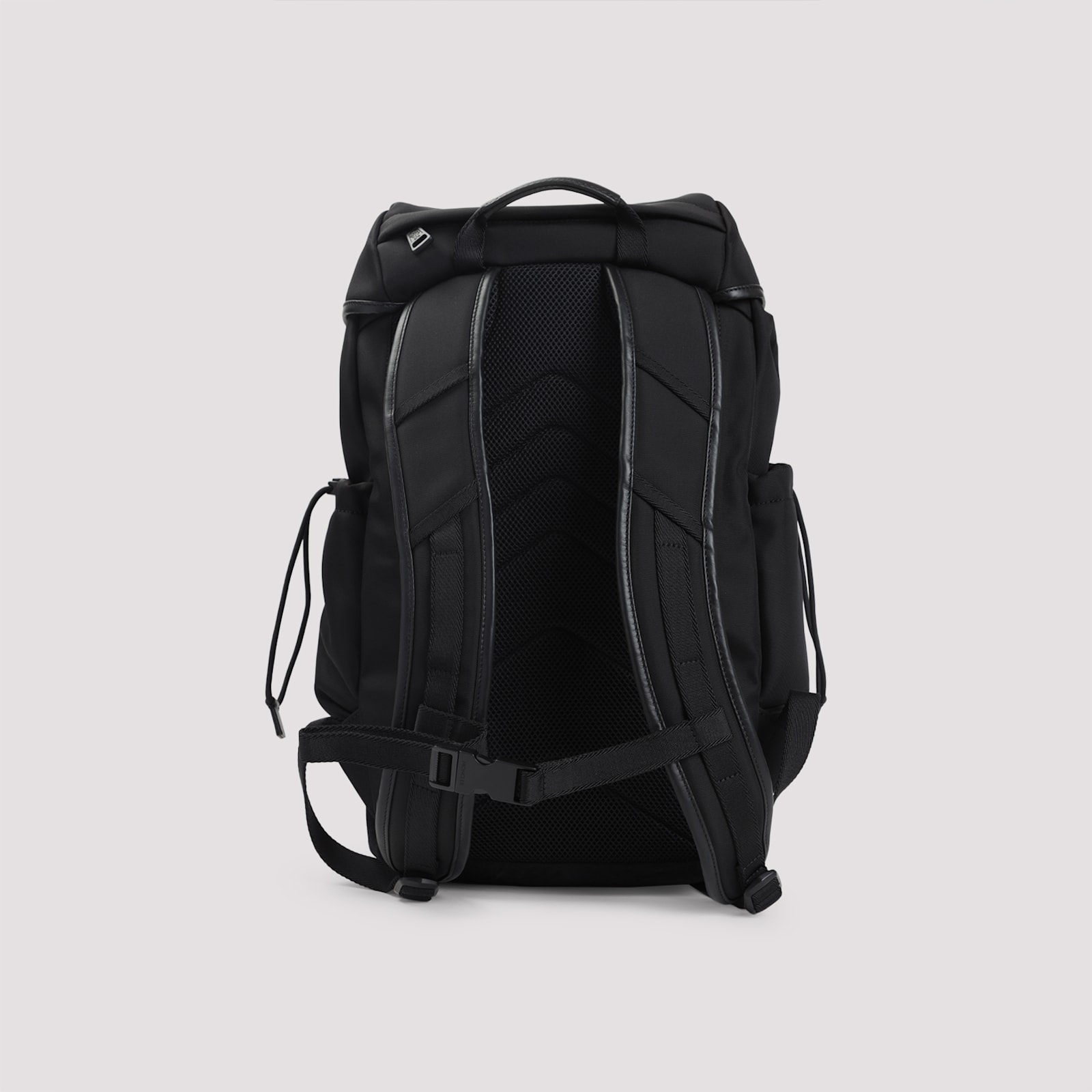 Moncler Logo-patch Backpack In Black