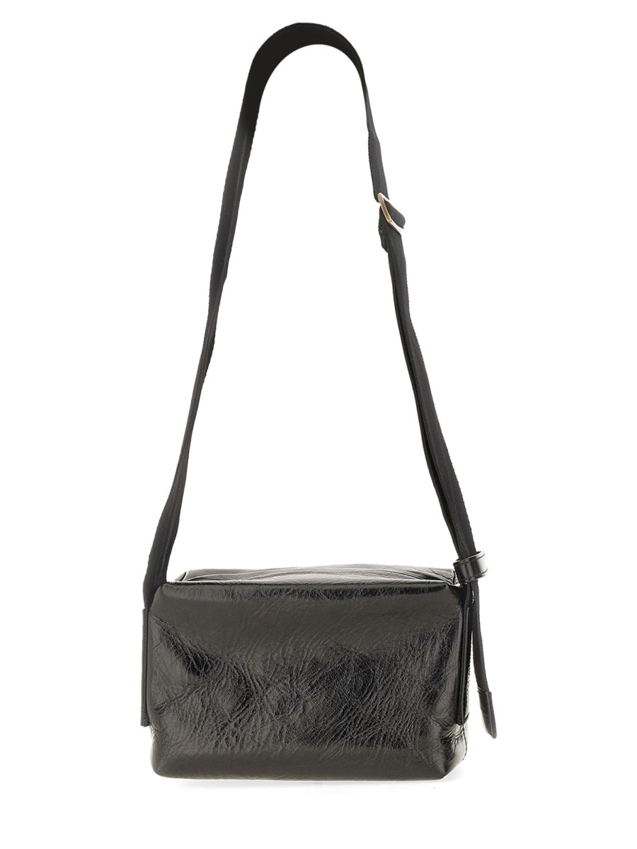 Uma Wang Leather Shoulder Bag In Black