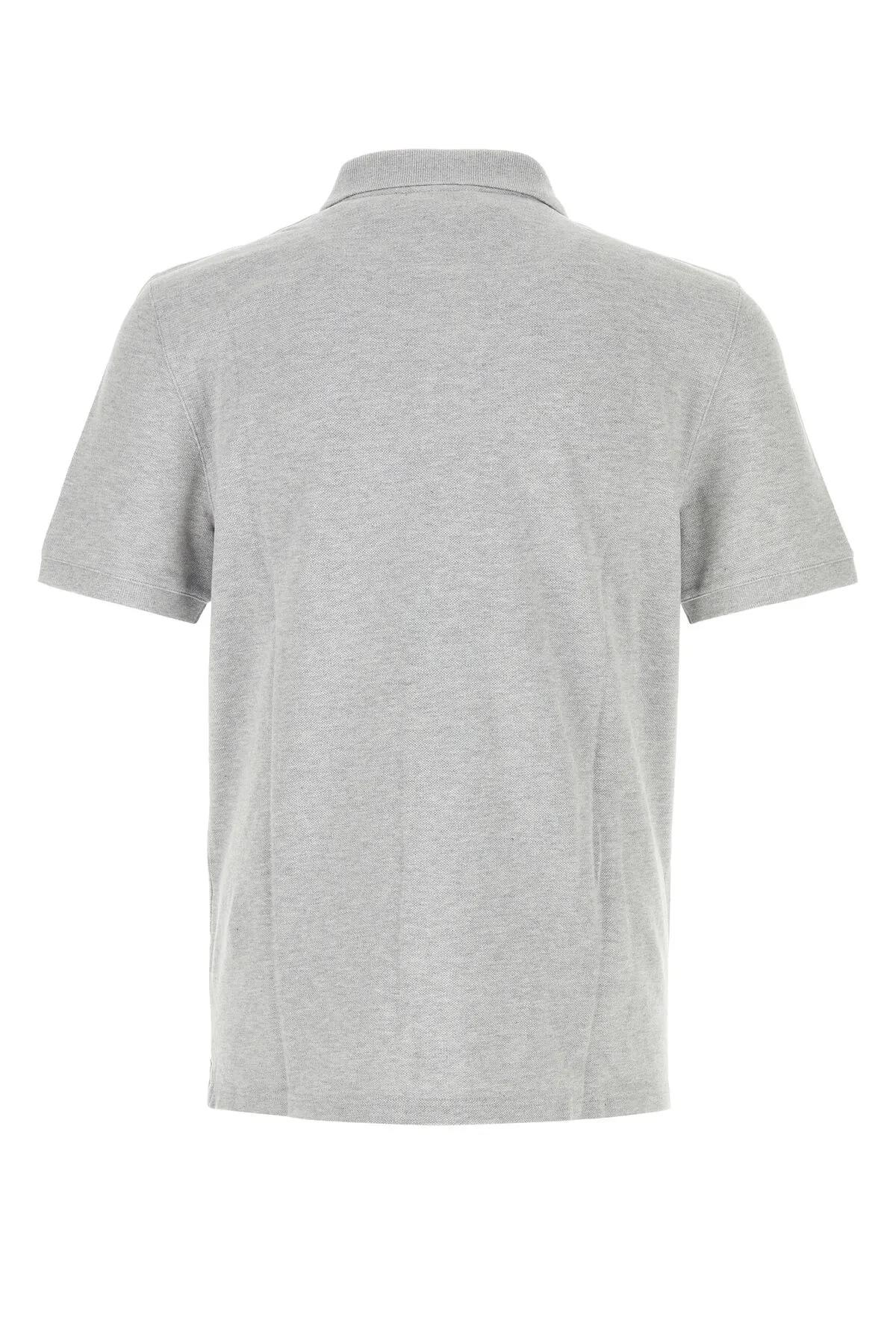 Shop Maison Kitsuné Grey Piquet Polo Shirt