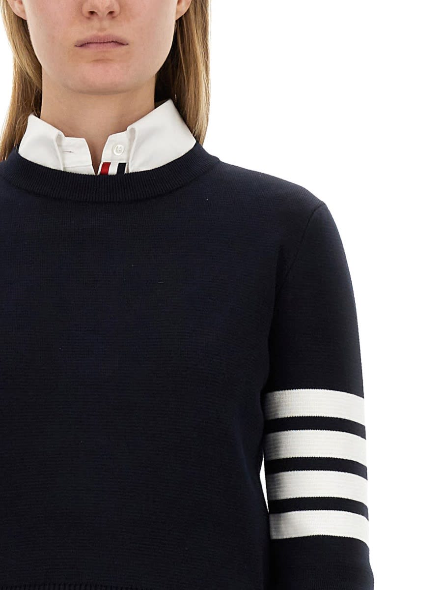 Shop Thom Browne Cotton Jersey In Blue