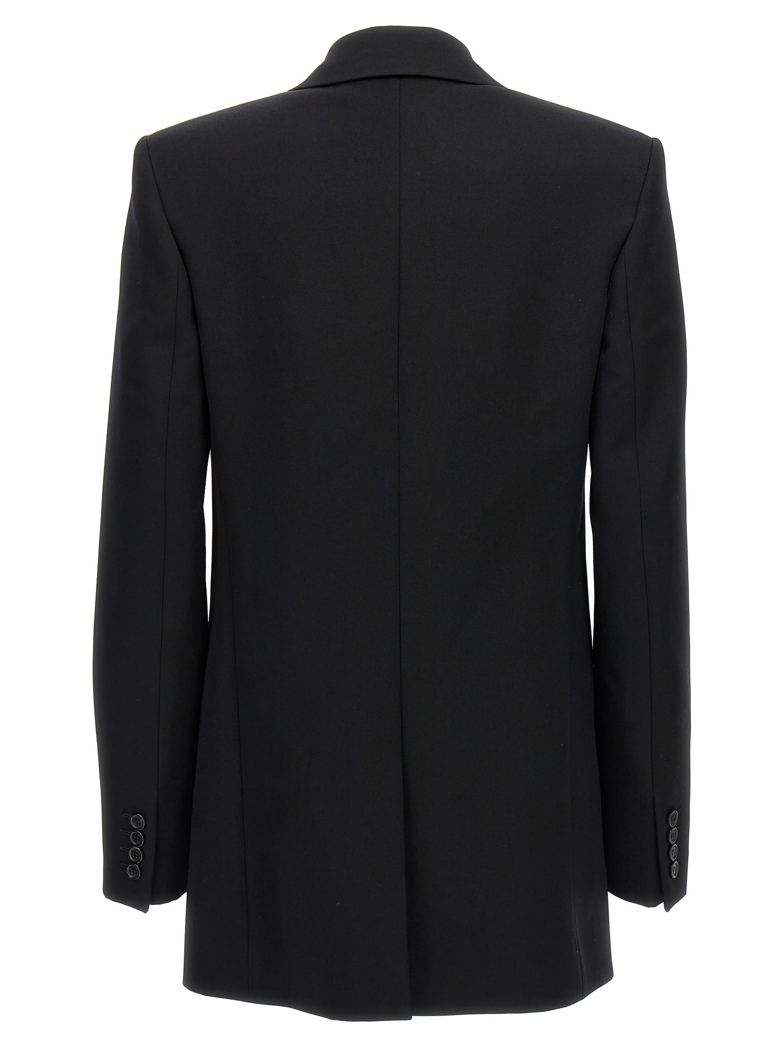 Shop Saint Laurent Single-breasted Wool Blazer In Black