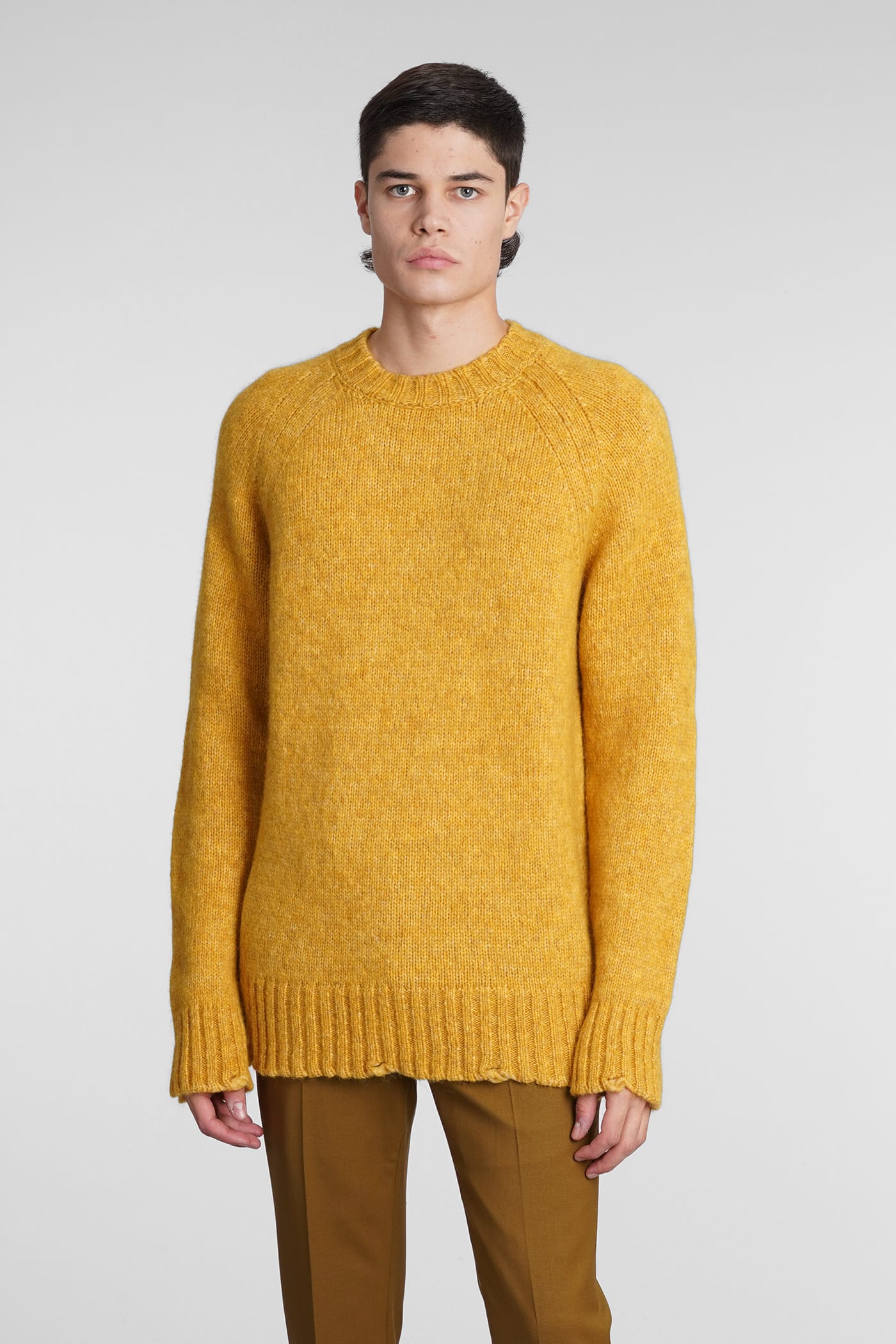 Maison Flaneur Knitwear In Yellow Wool