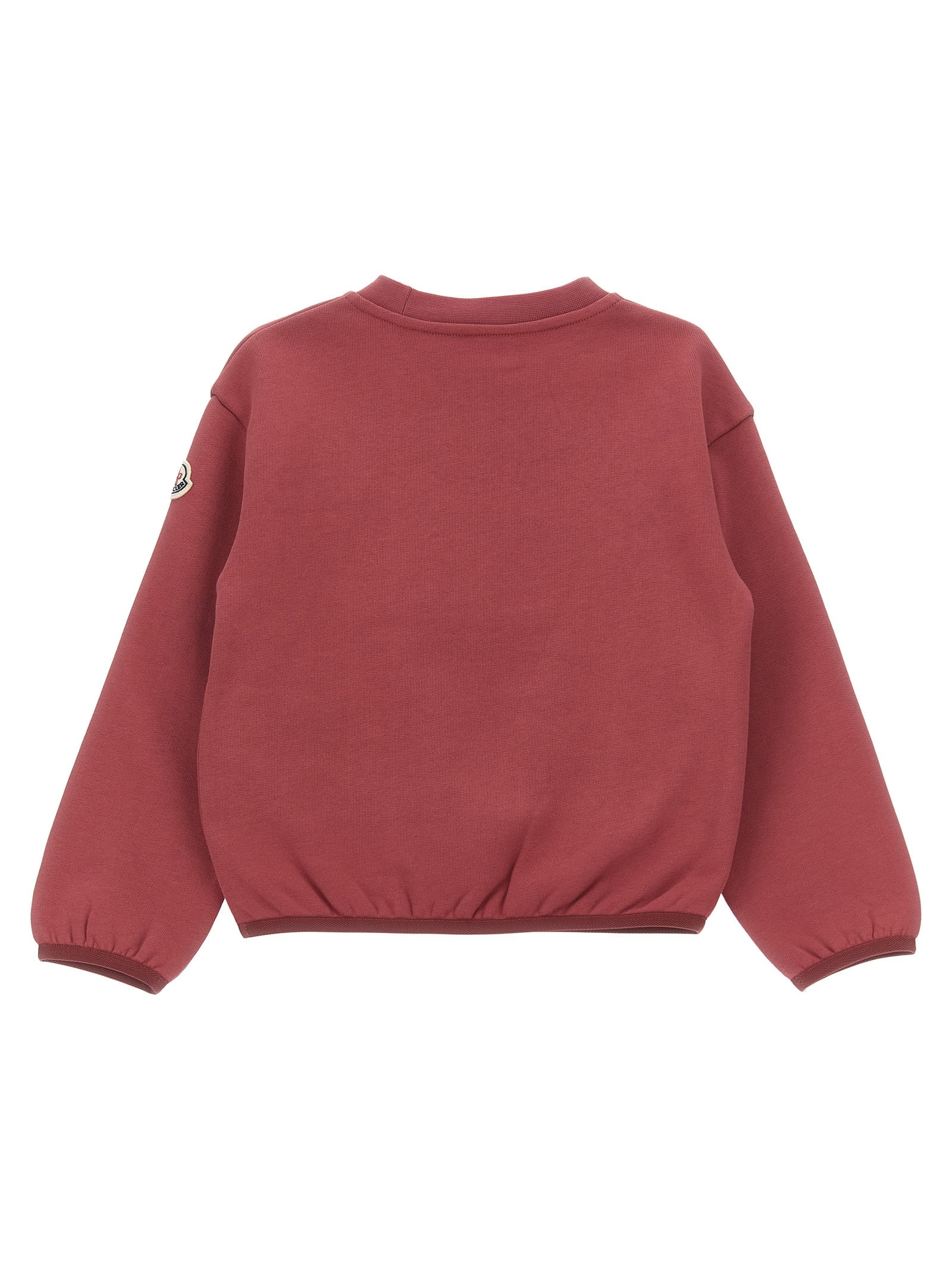 Moncler Teddy Logo Sweatshirt In Pink