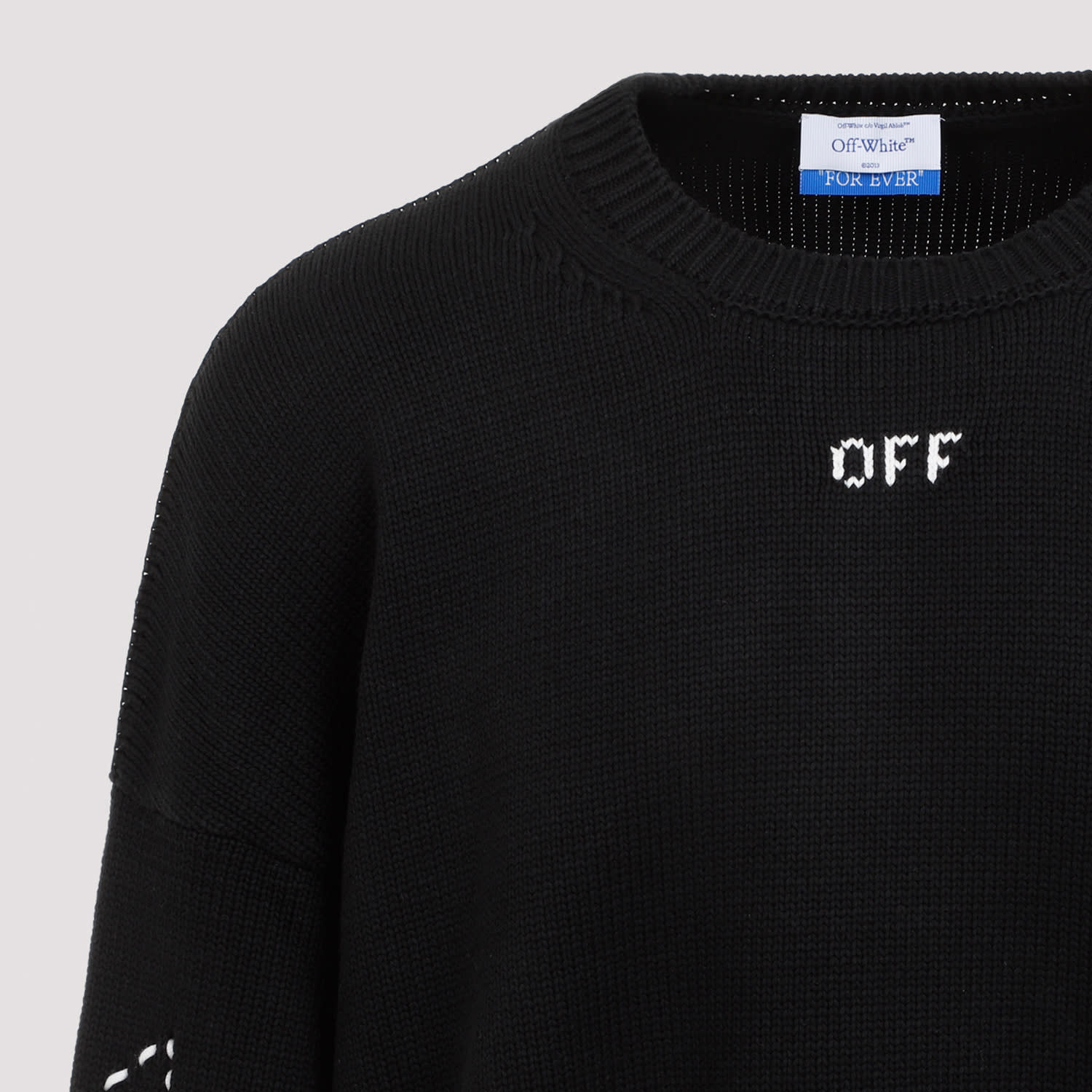 Shop Off-white Stitch Arrow Diags Pullover In Black