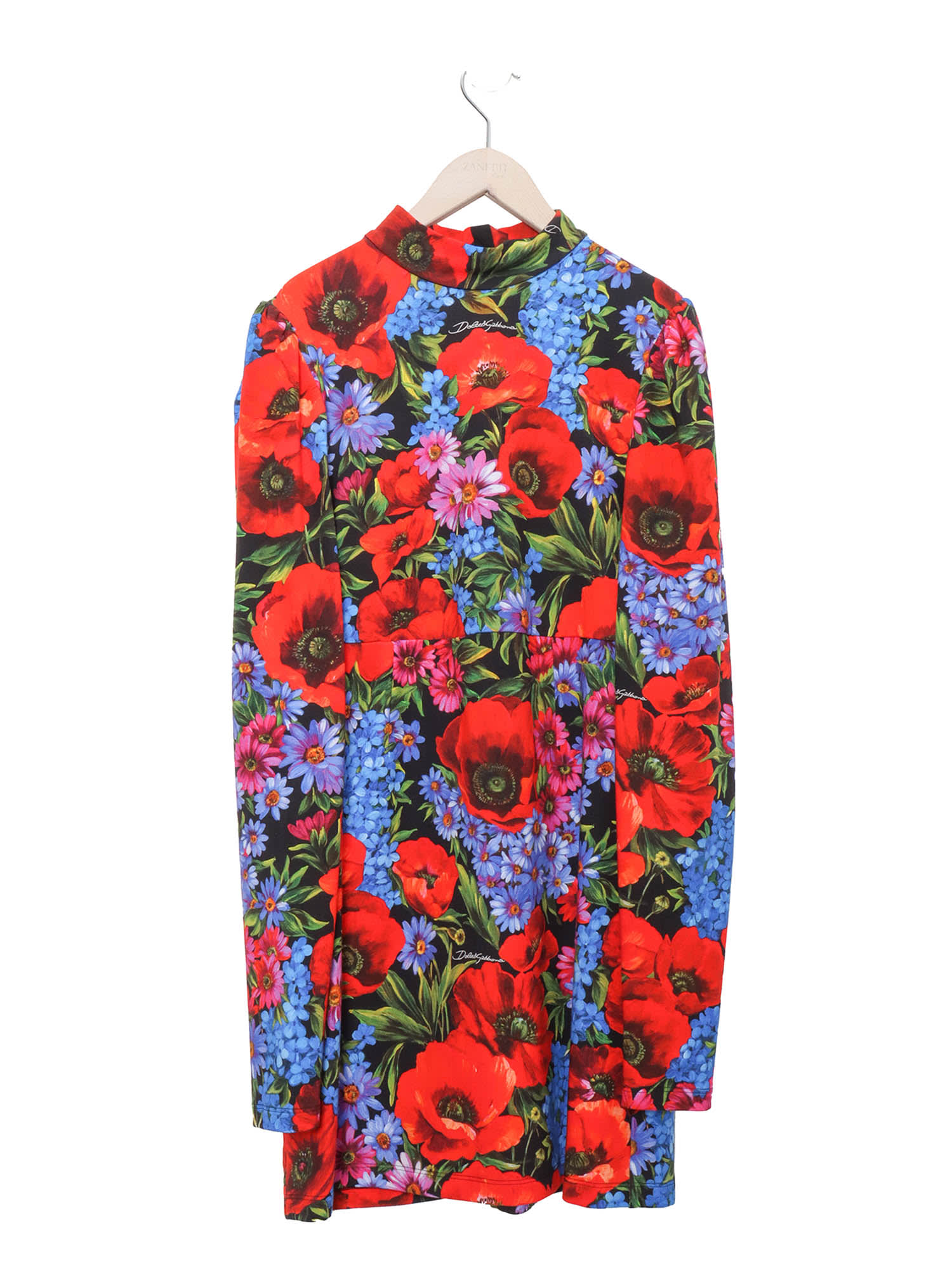 Dolce & Gabbana Long Sleeve Floral Dress