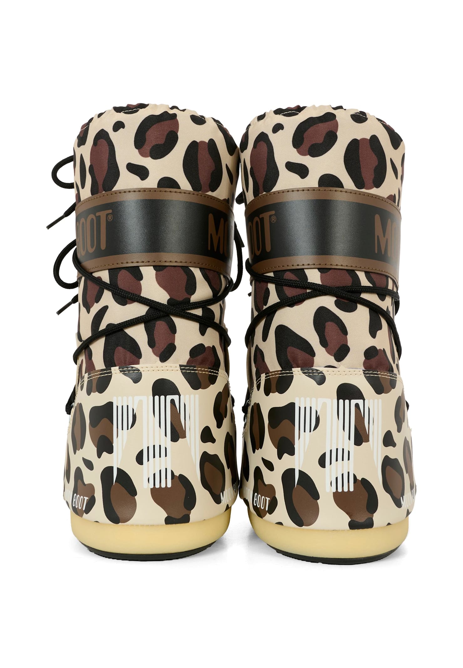 Moon Boot Brown For Kids With Animalier Pattern In Brown