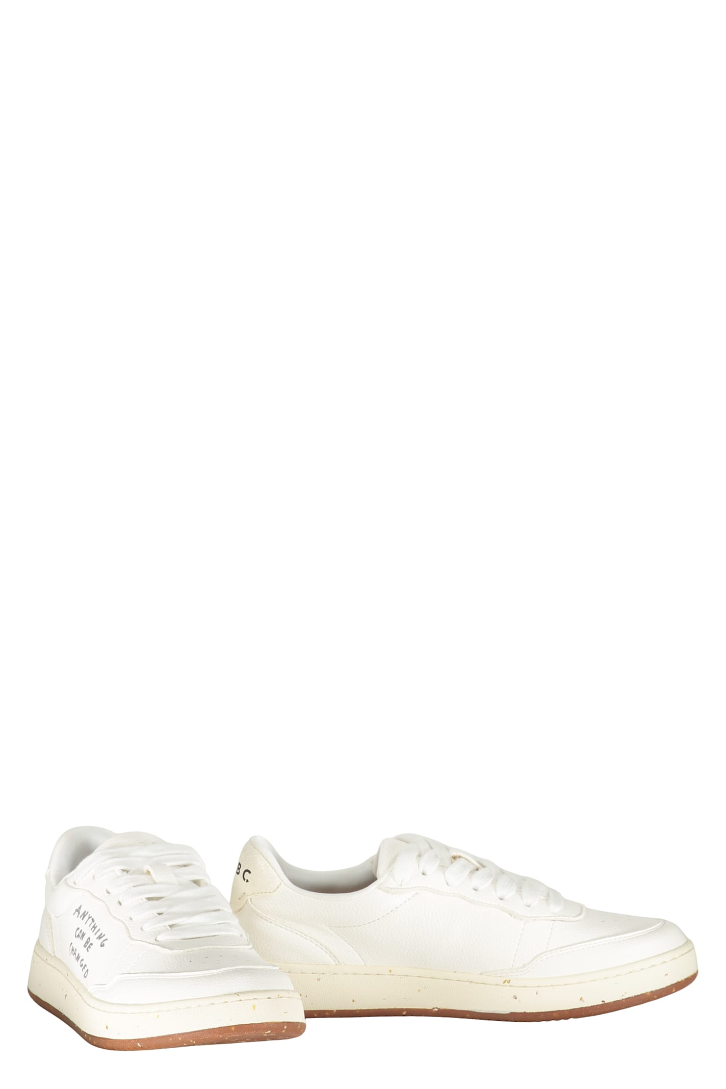 Acbc Minimalist White Sneakers With Details In White