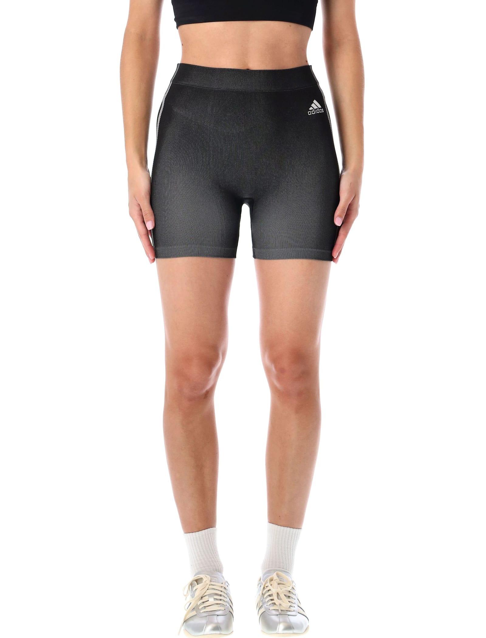 Adidas Originals Seamless Booty Shorts Black In Gray