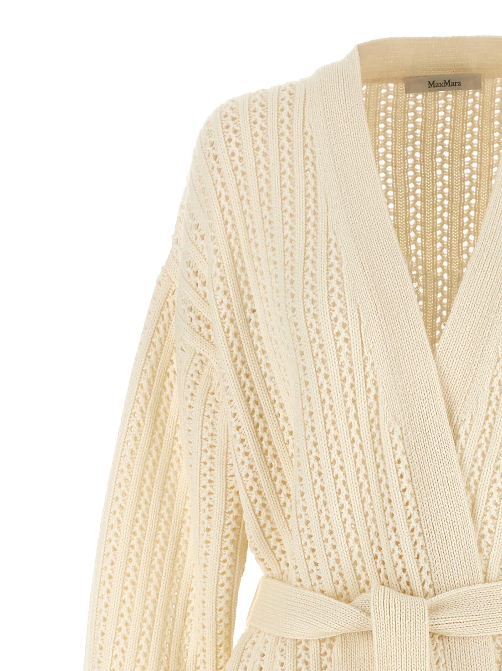 Shop Max Mara Balzac Cardigan In White