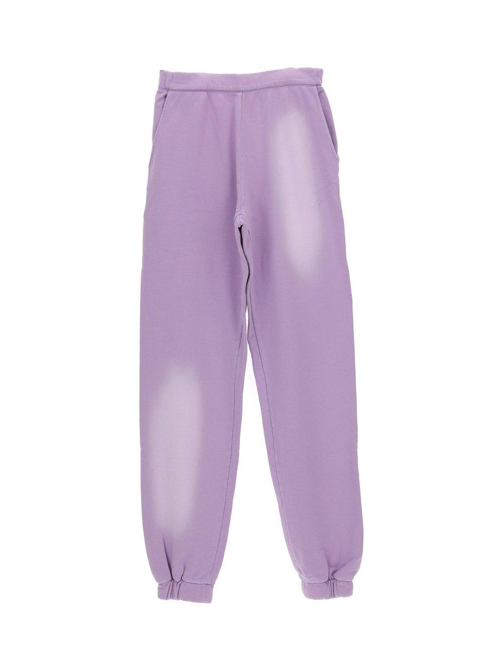 Shop Attico Tie-dyed Elasticated Waistband Track Pants In Purple