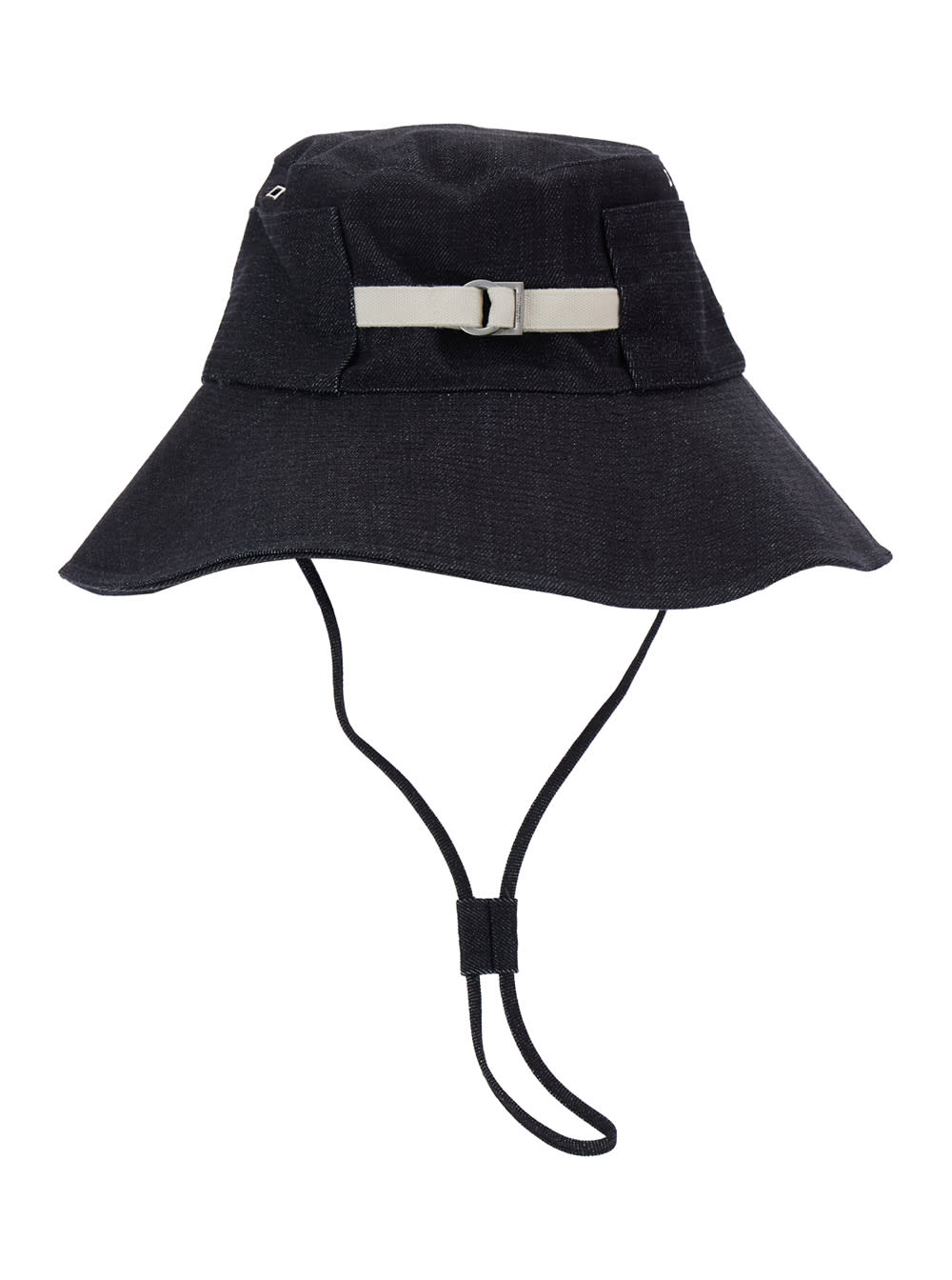 Jacquemus Le Bob De-nimes Blue Bucket Hat With Logo Lettering On The Front And Adjustable Strap In Cotton Man In Blue