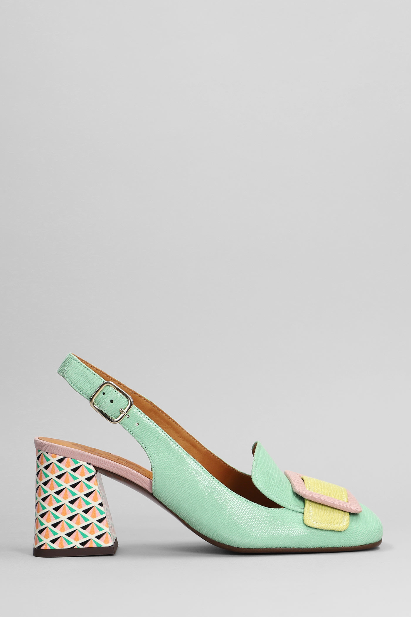 Suzan Pumps In Green Leather