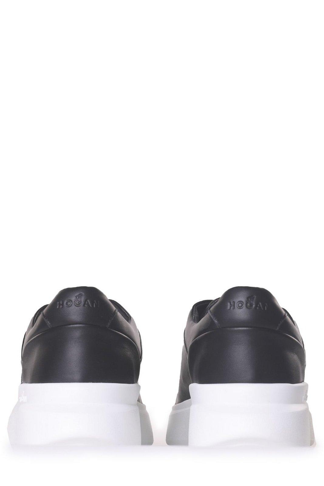 Shop Hogan H580 Bull Low-top Sneakers In Black