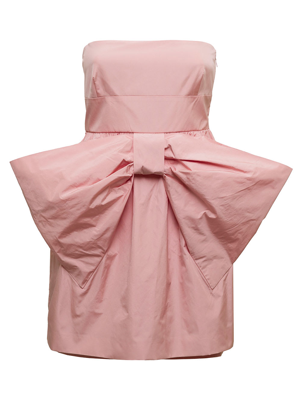 RED Valentino Red V Womans Pink Taffeta Dress With Bow