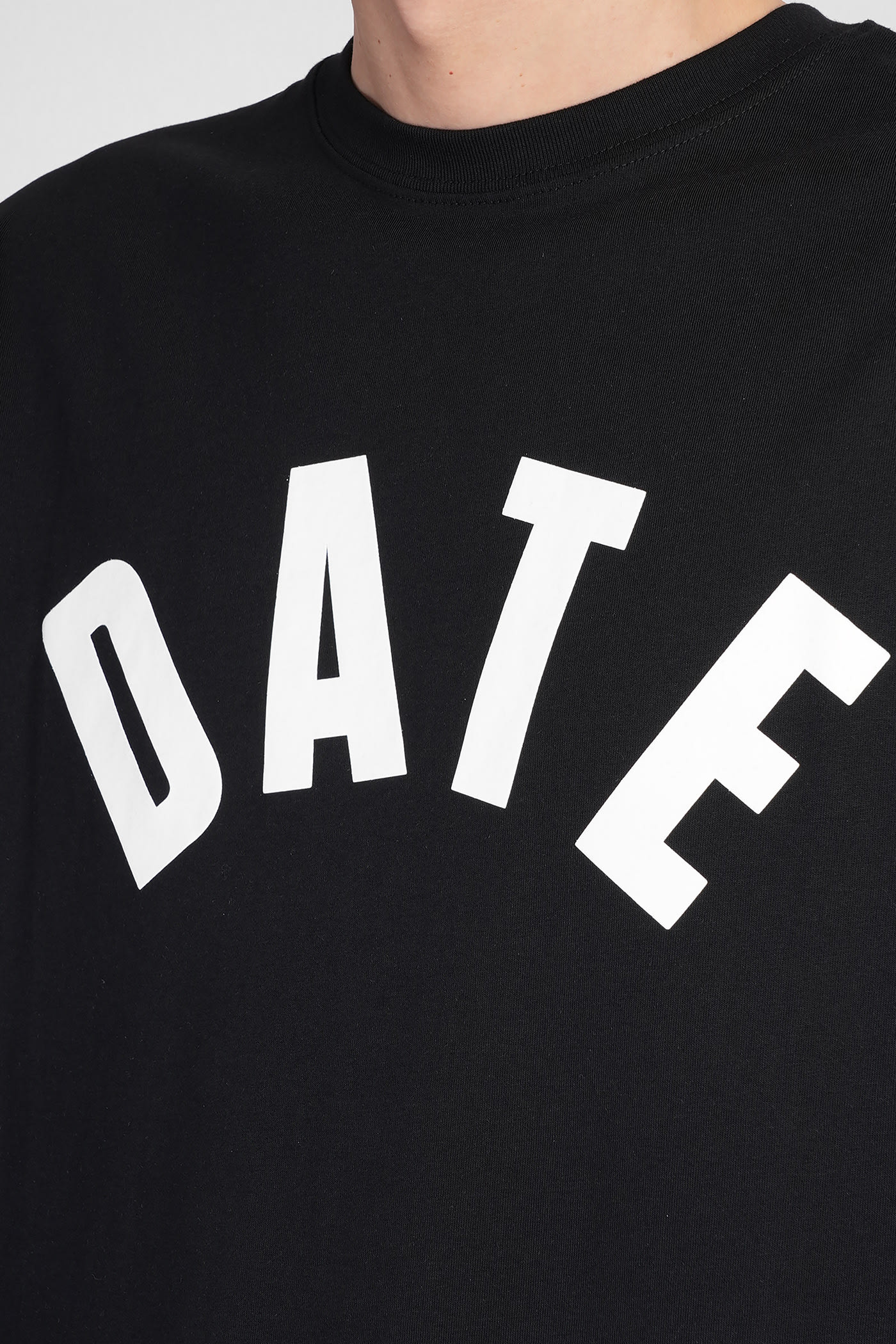 Date Baseball T-shirt In Black Cotton In Black