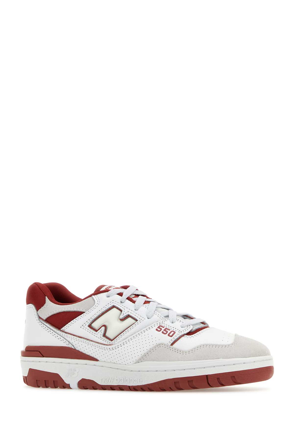 Shop New Balance Two-tones Leather And Fabric 550 Sneakers In White