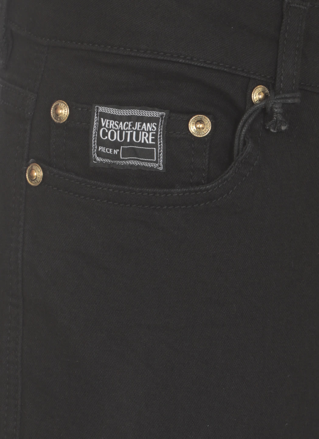 Shop Versace Jeans Couture Cotton Jeans In Black