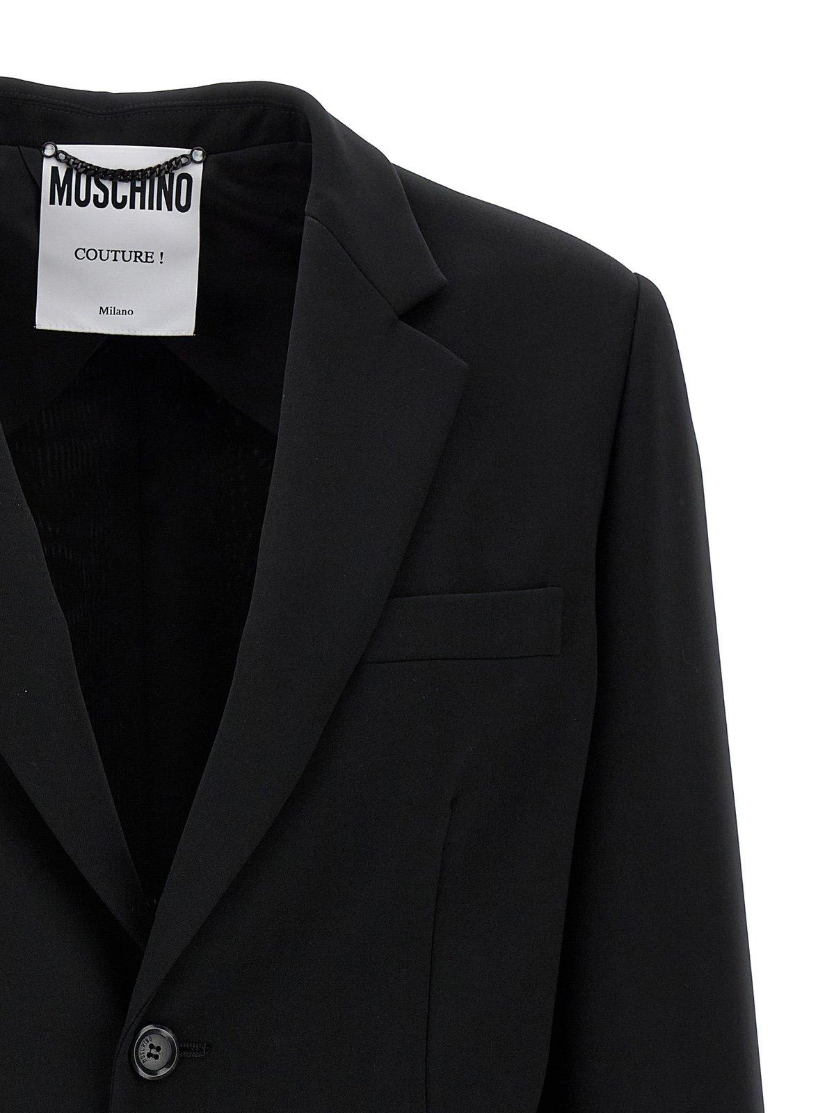 Shop Moschino Two-button Blazer In Multi Black