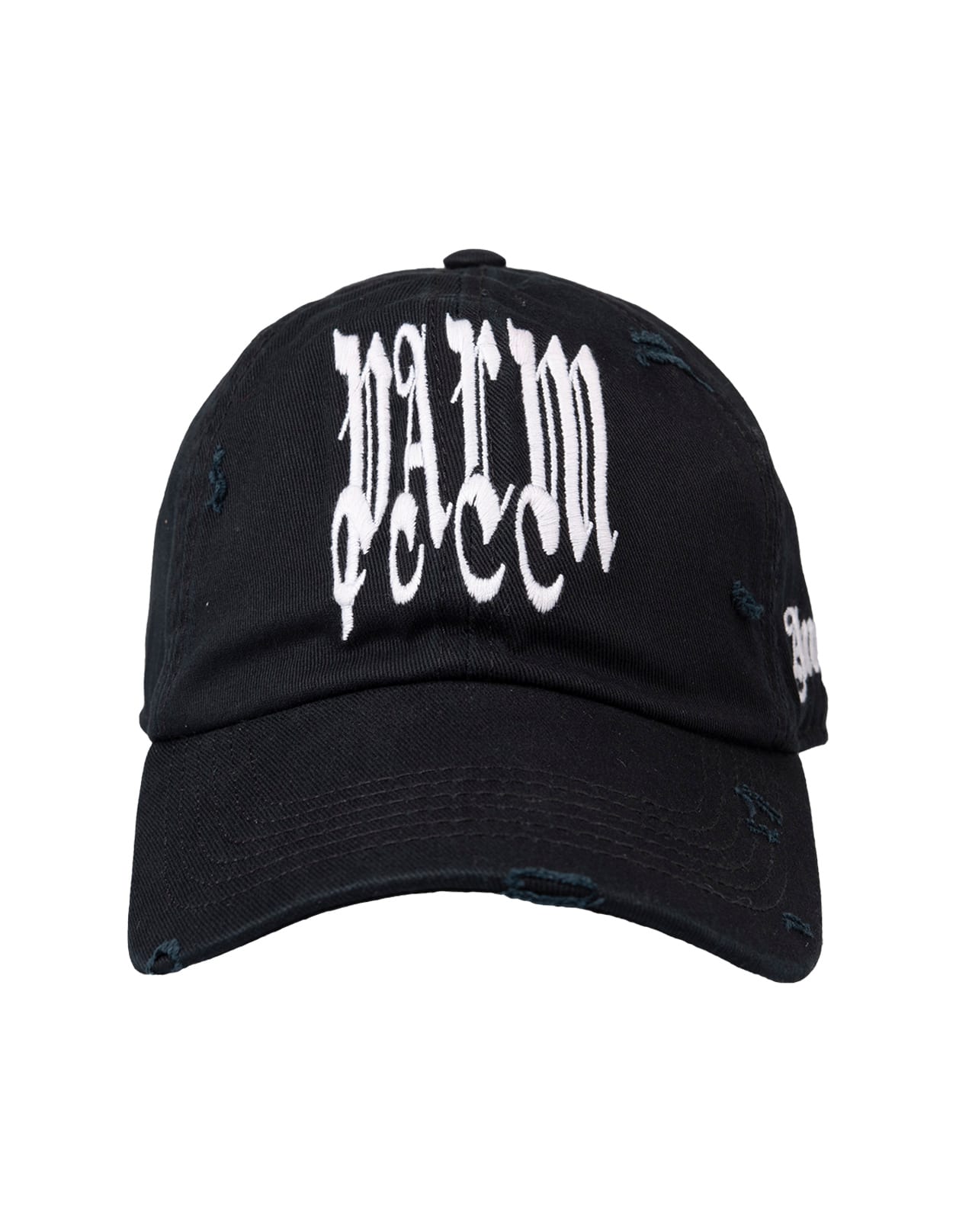 Palm Angels Logo Gothic Baseball Hat In Black