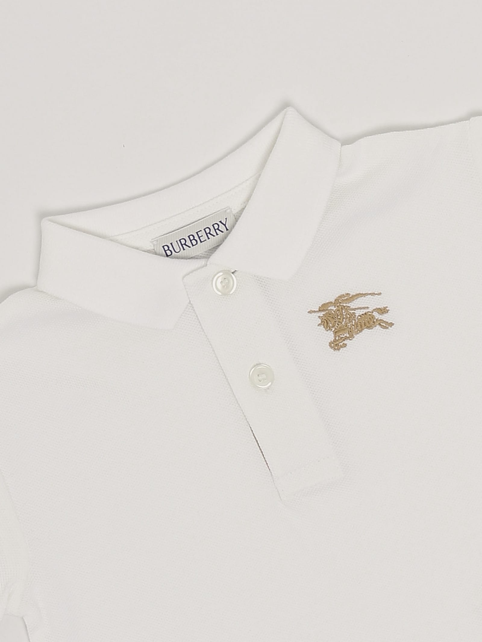 Burberry Johane Polo Polo In Bianco