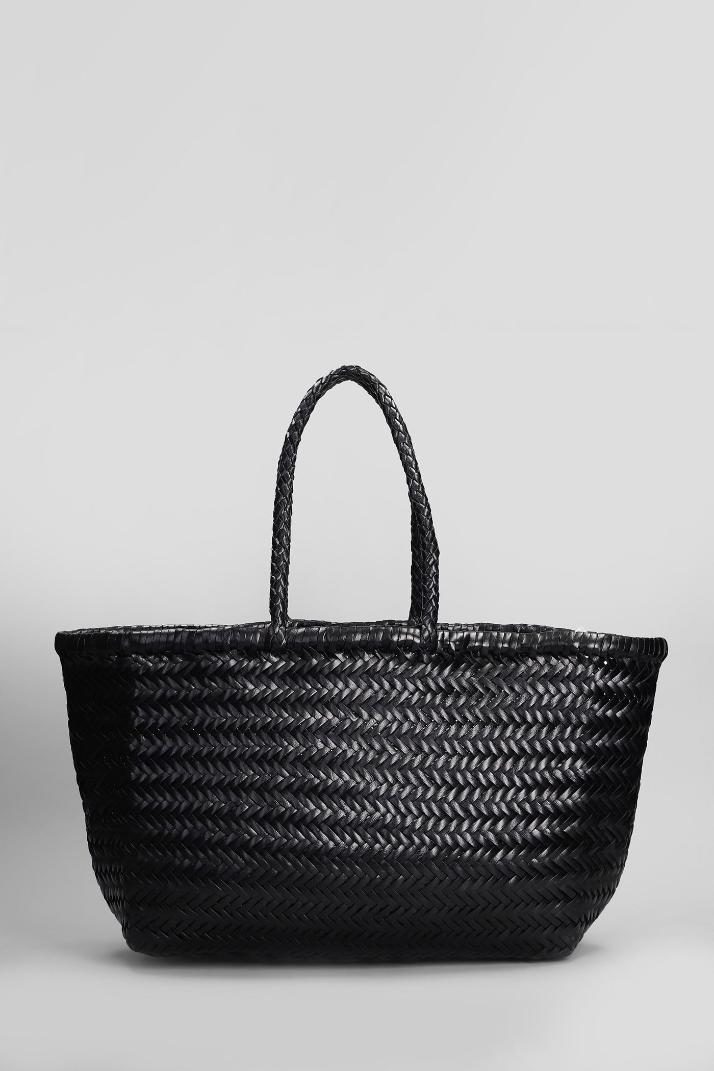 Dragon Diffusion Bamboo Triple Jump Tote In Black Leather In Black