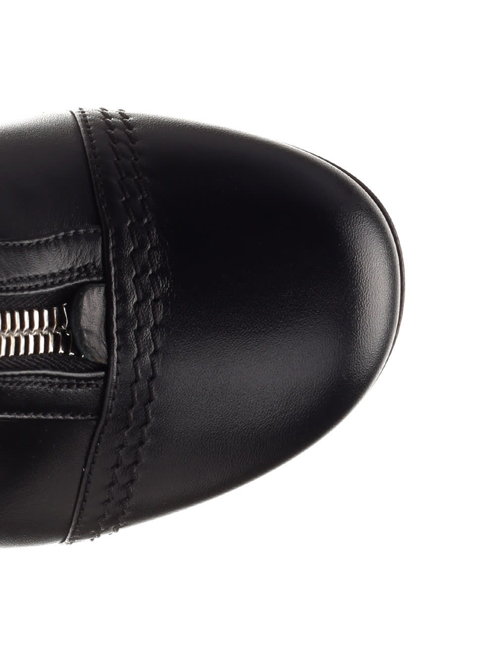 Alexander Mcqueen Heeled Biker Boots In Black Silver