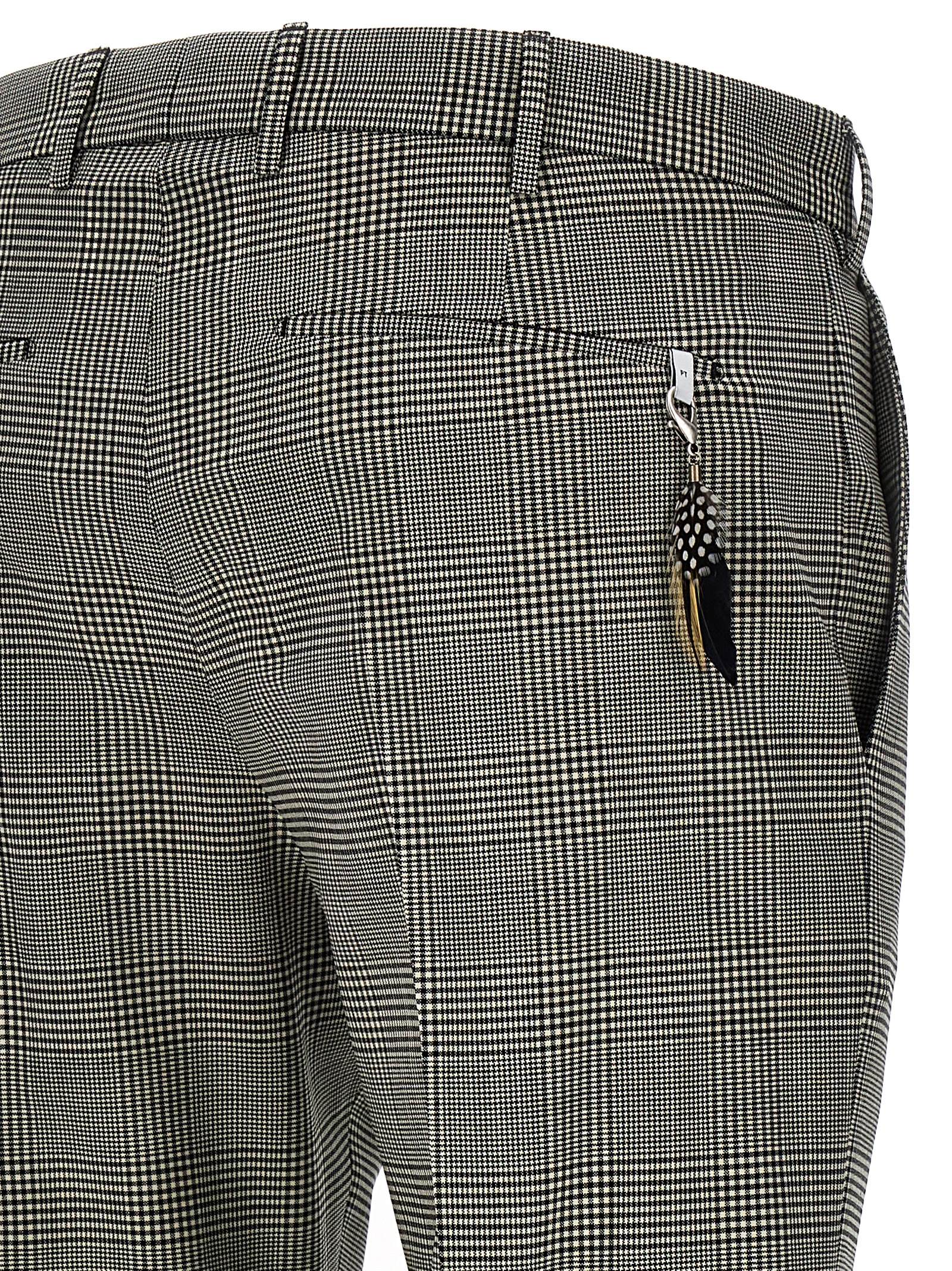Shop Pt01 Dieci Pants In Black/white