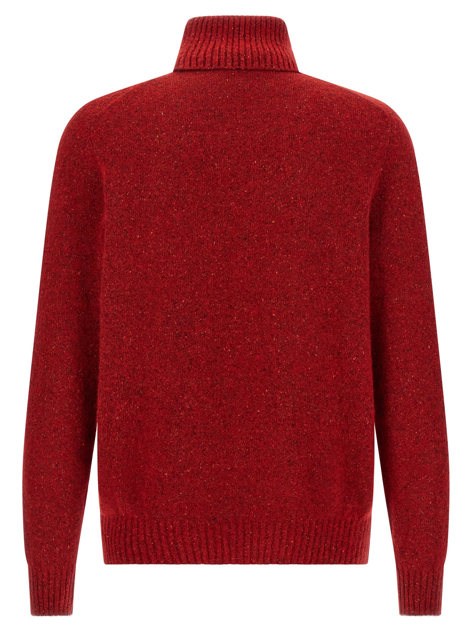 Brunello Cucinelli High Neck Sweater Sweaters And Cardigans Multicolor In Red