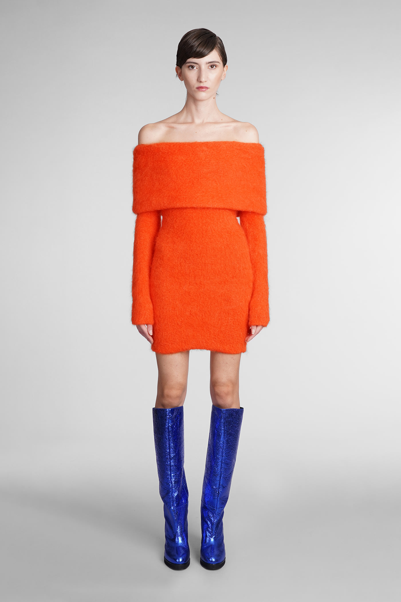 Isabel Marant Aria Dress In Orange Wool