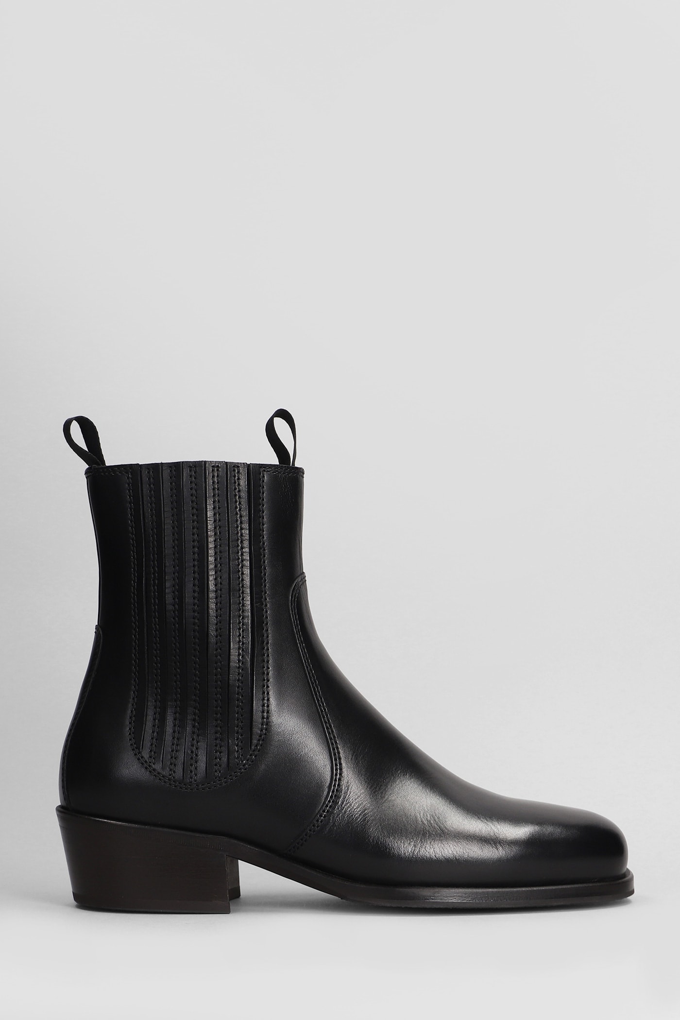 Shop Lemaire Ankle Boots In Black Leather