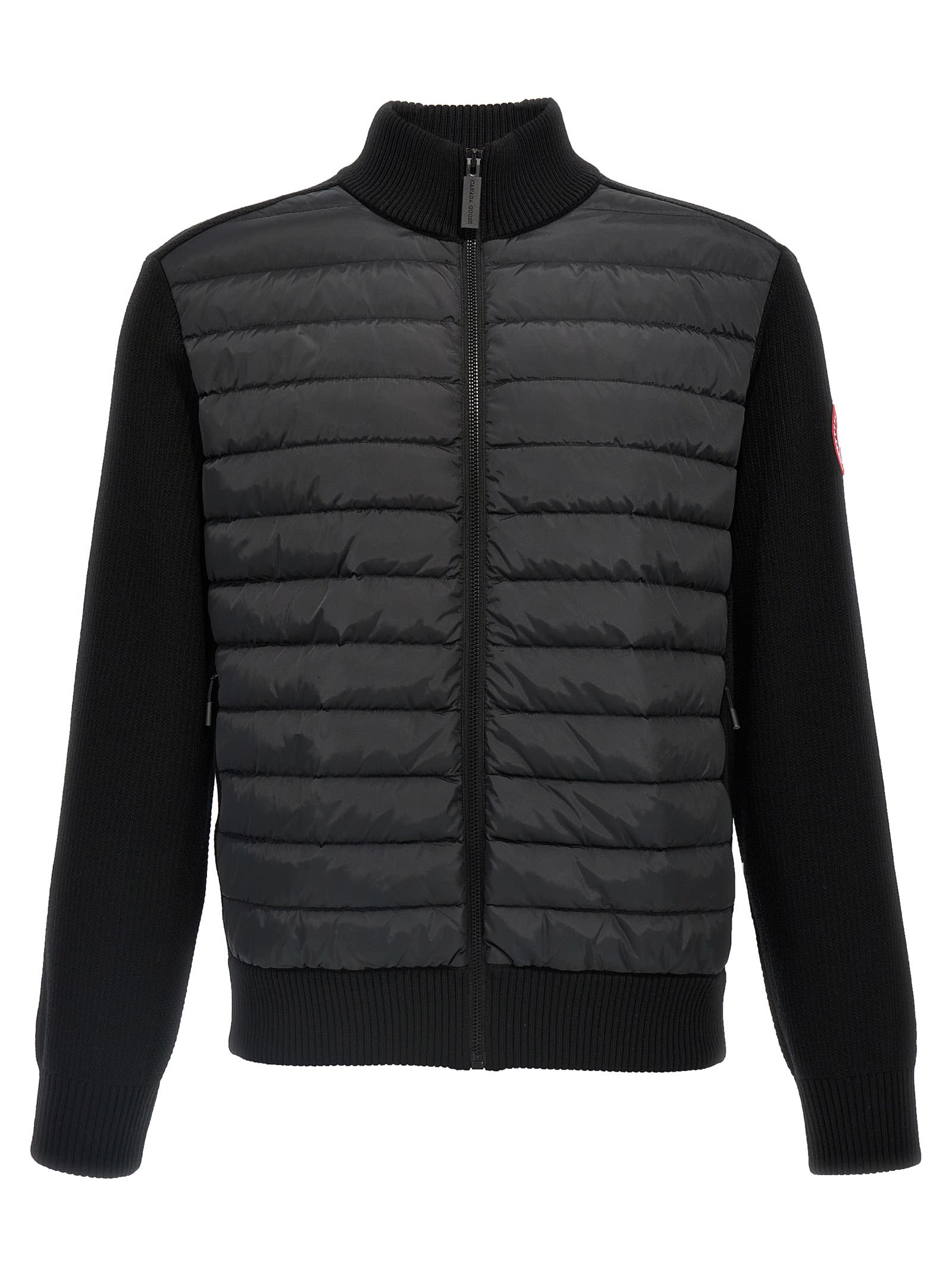 Canada Goose Hybridge Quilted Knit Jacket In Black