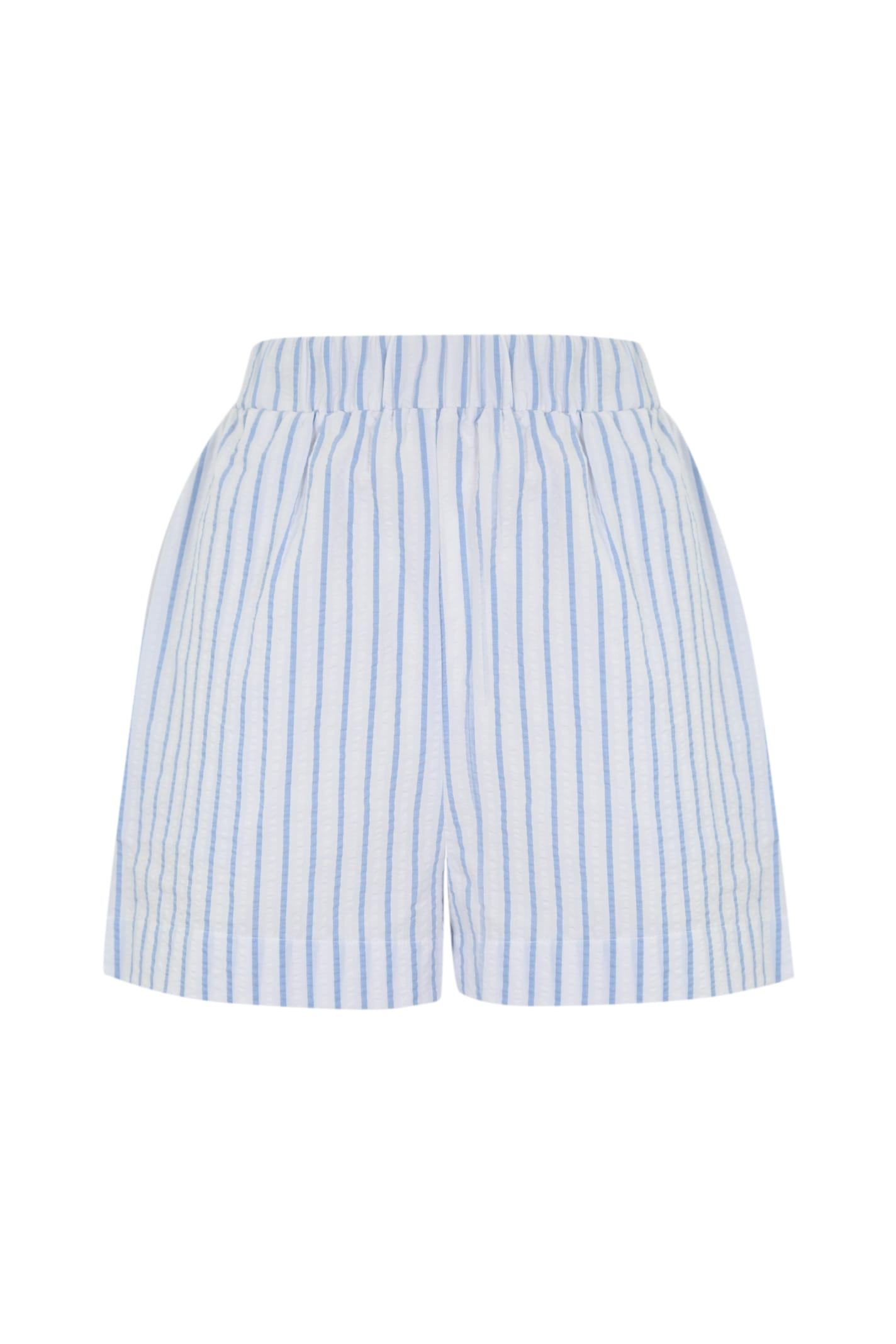 Shop Mvp Wardrobe St. Paul Shorts In Cotton In White/sky