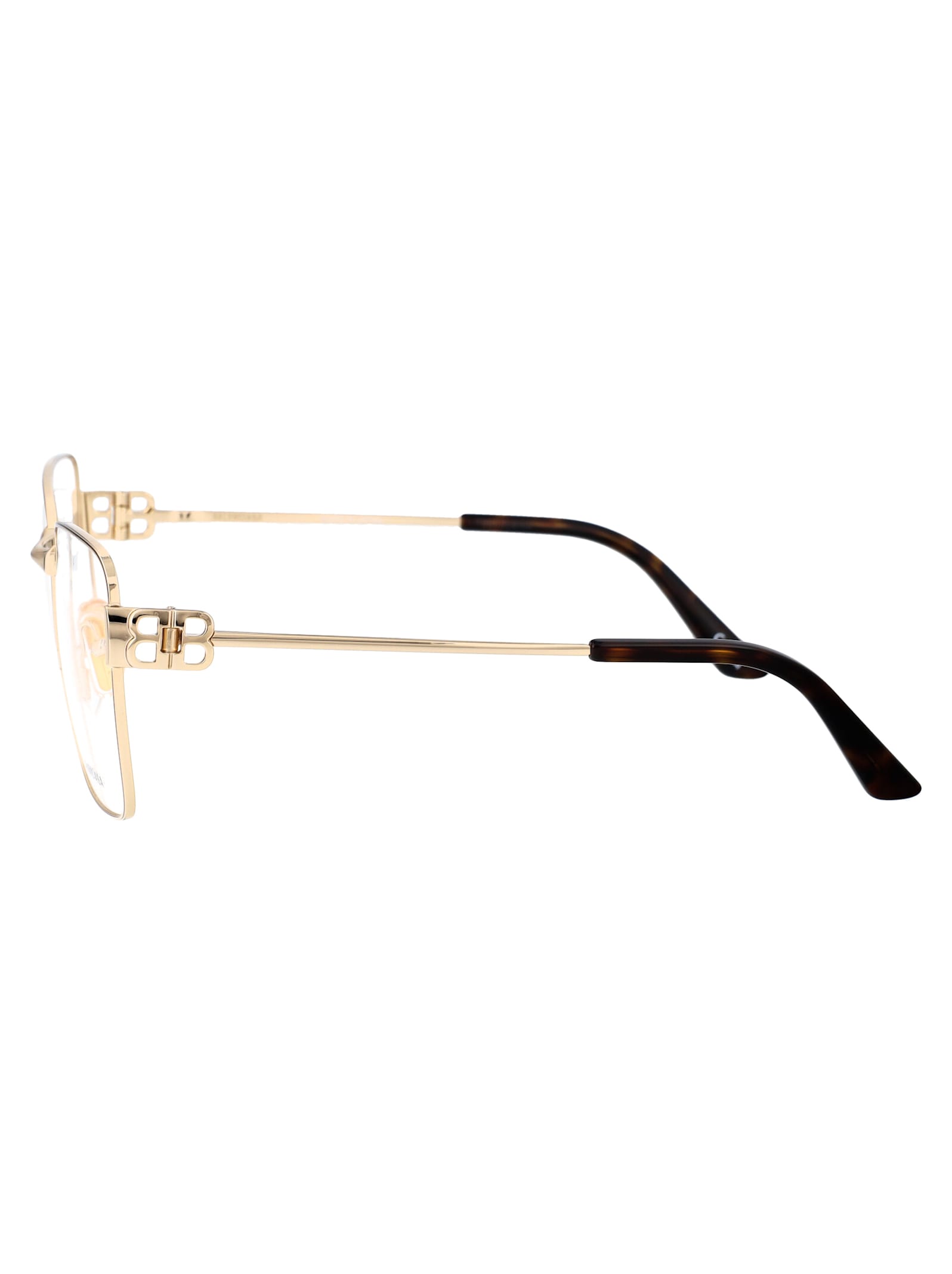 Shop Balenciaga Bb0339o Glasses In 003 Gold Gold Transparent