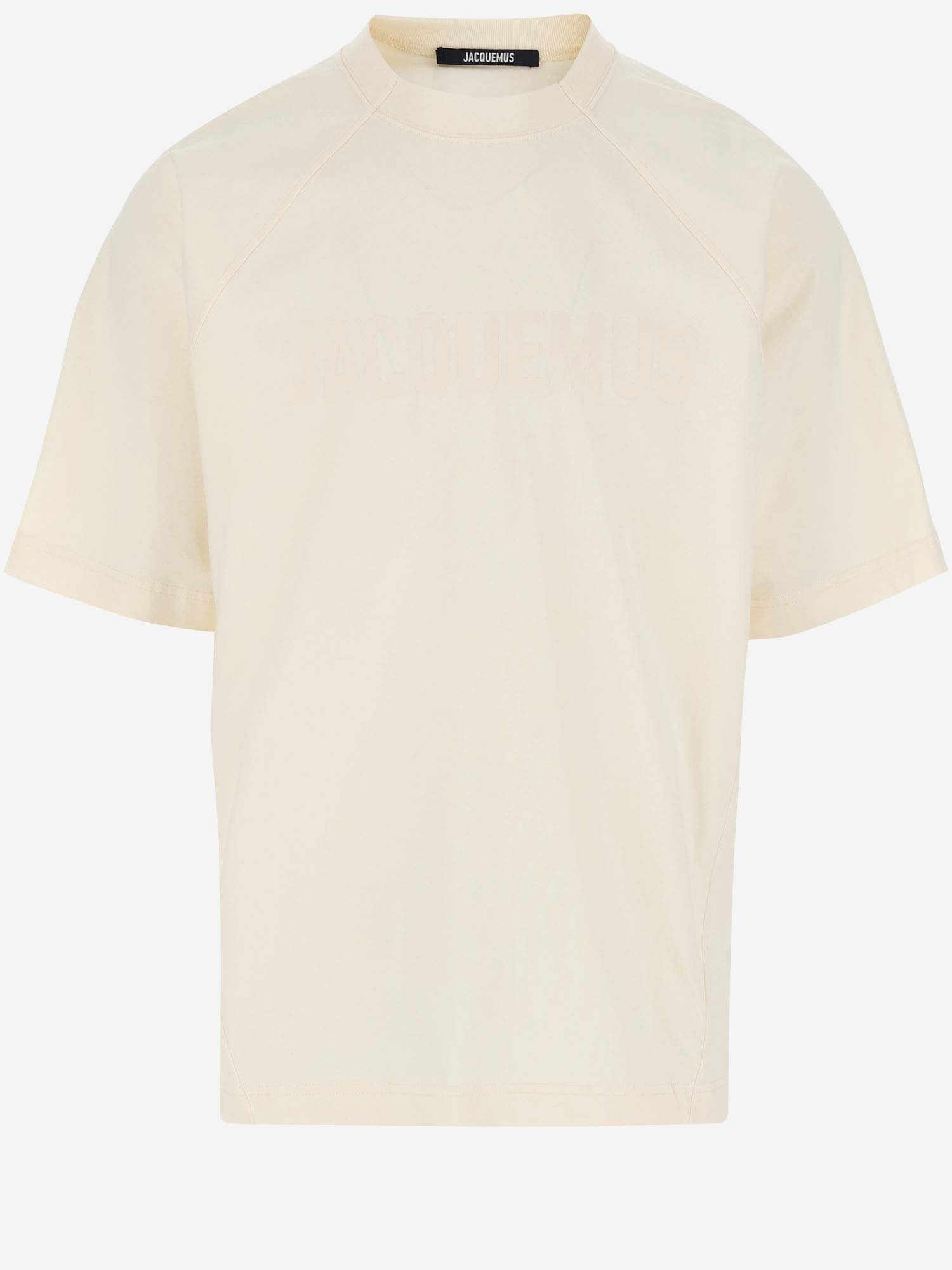 JACQUEMUS STRETCH COTTON T-SHIRT WITH LOGO