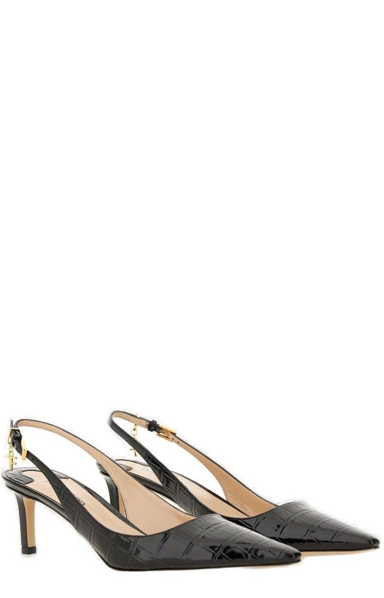 Shop Tom Ford Pointed-toe Slingback Pumps In Black