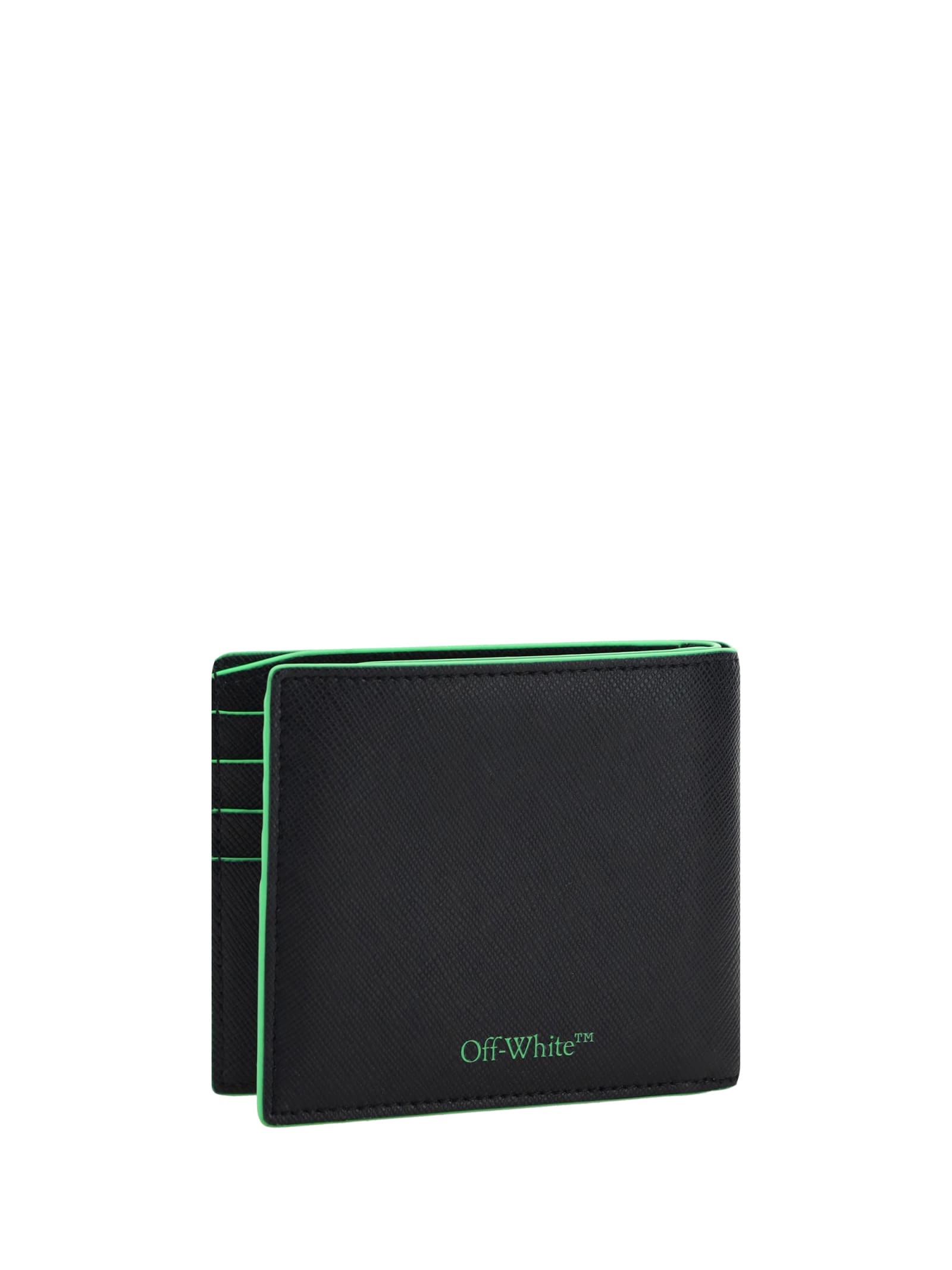 Shop Off-white Wallet In Black Green Fluo