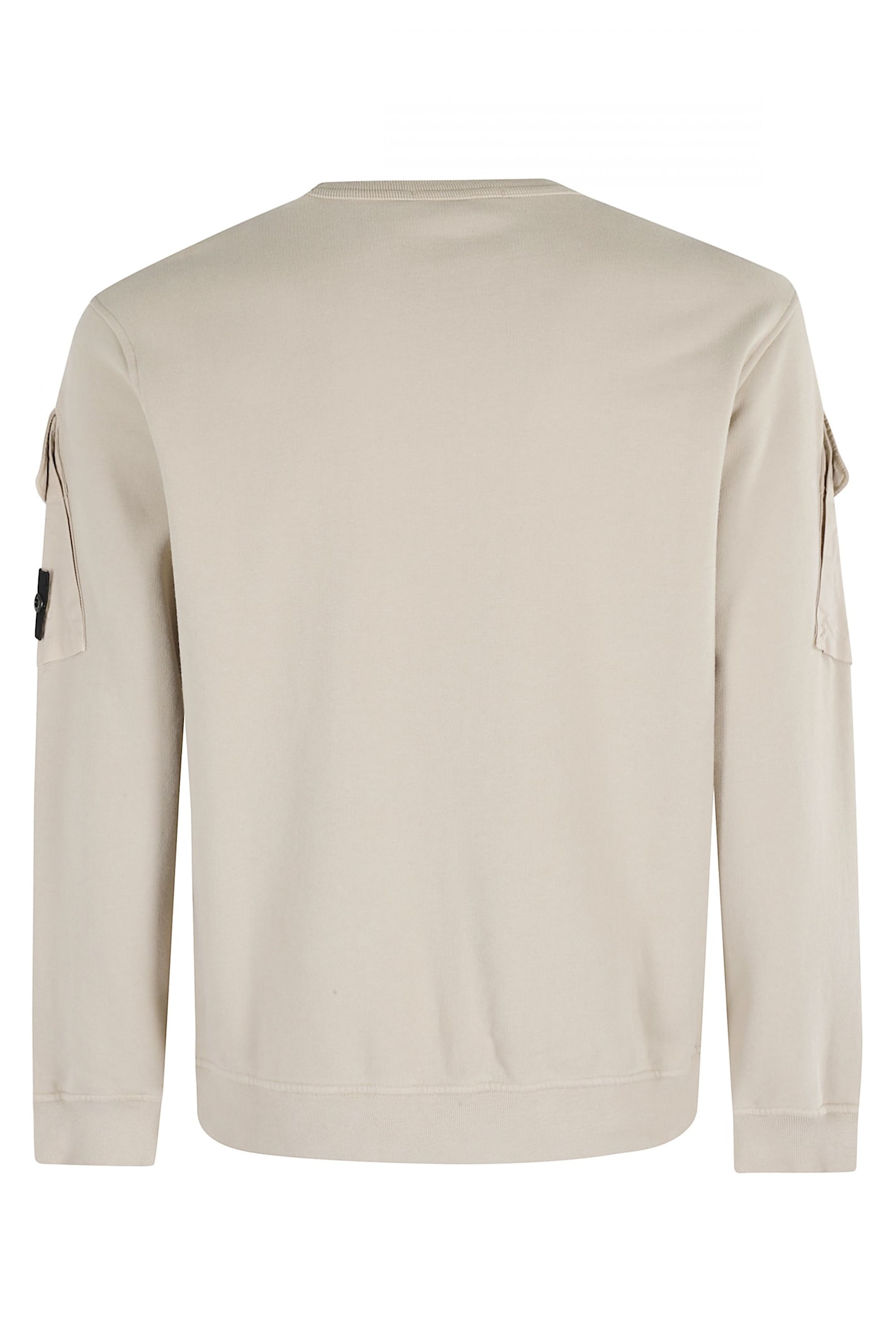 Stone Island Pocket-detail Cotton Sweatshirt In White