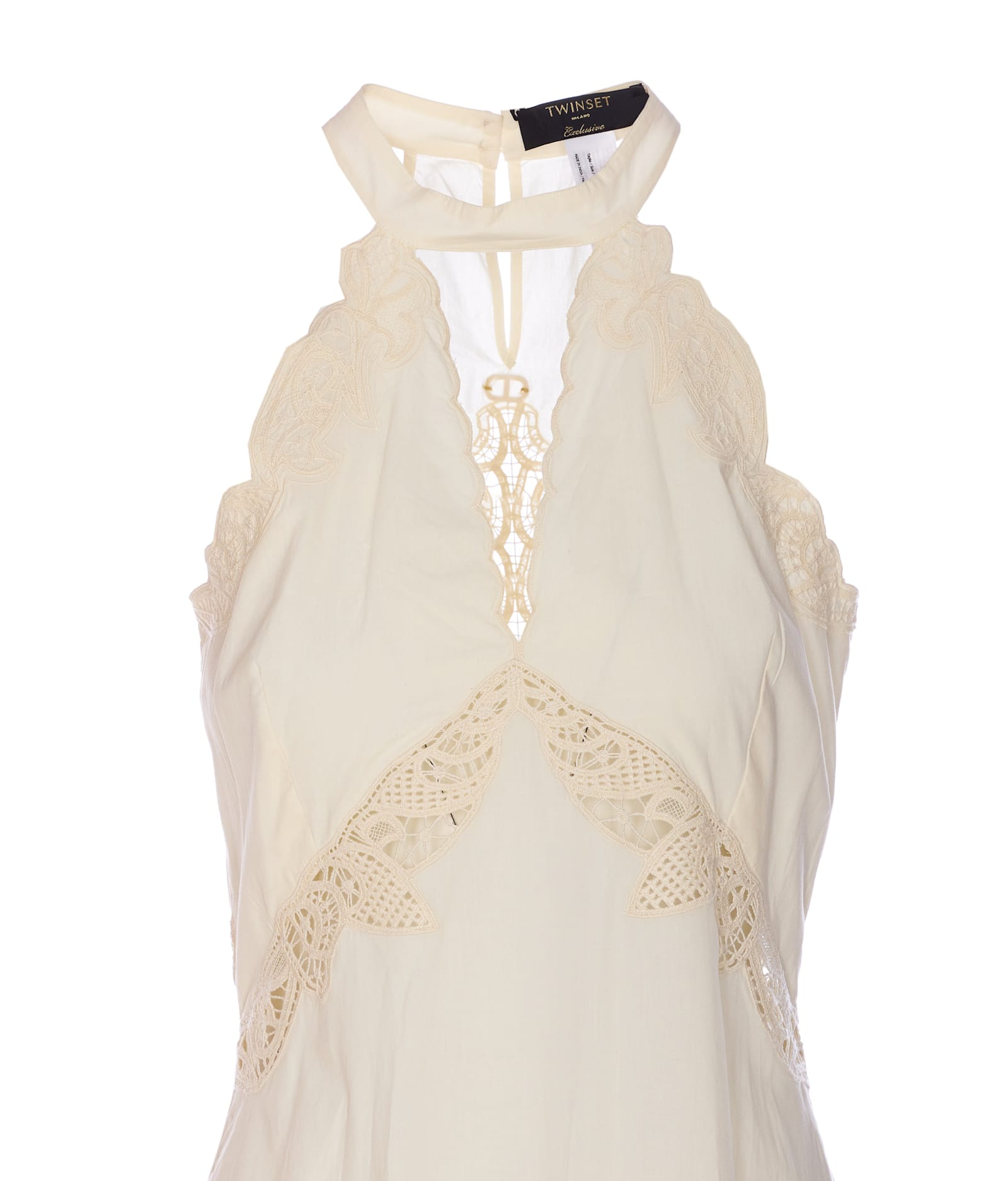 Twinset Long Dress With Embroidery